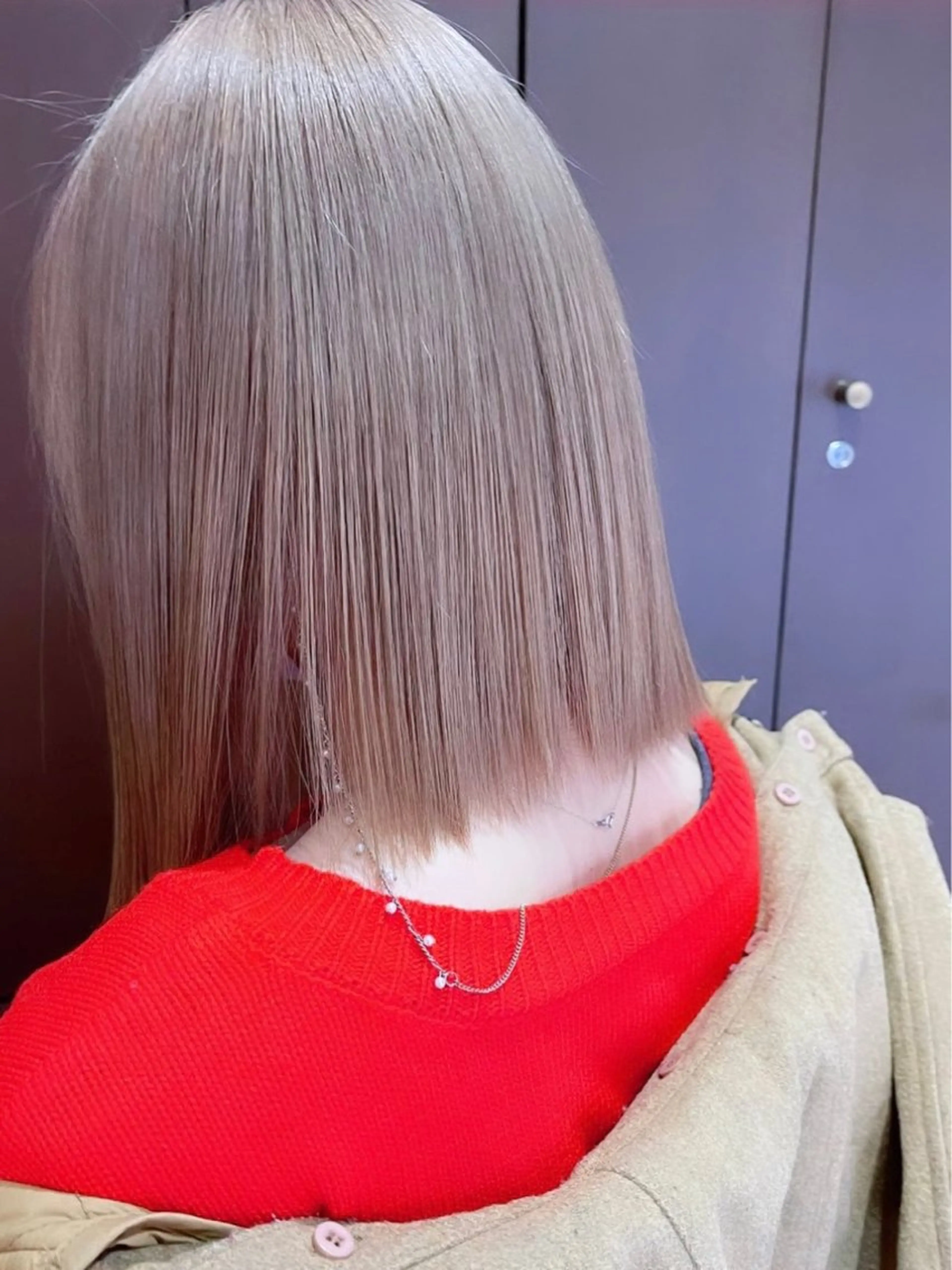 ミディアム カラー ヘアアレンジ ブリーチ ケアブリーチ ダブルカラー イヤリングカラー ハイトーンカラー カット ヘアカラー トリートメント 髪質改善/レイヤー ダブルカラー塚本耀のヘアスタイル