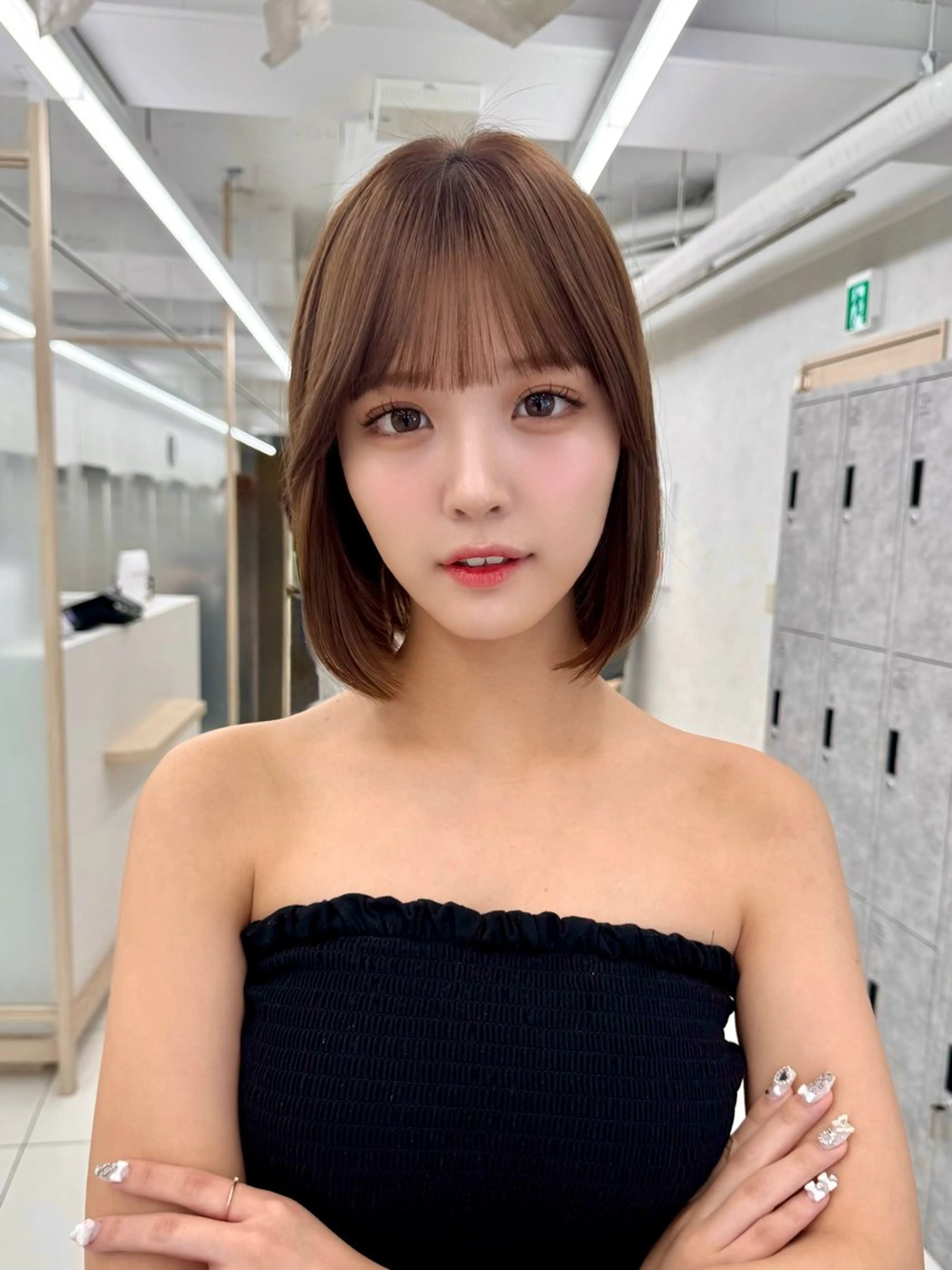 ミディアム レイヤー/韓国/ 顔周り/しんやのヘアスタイル