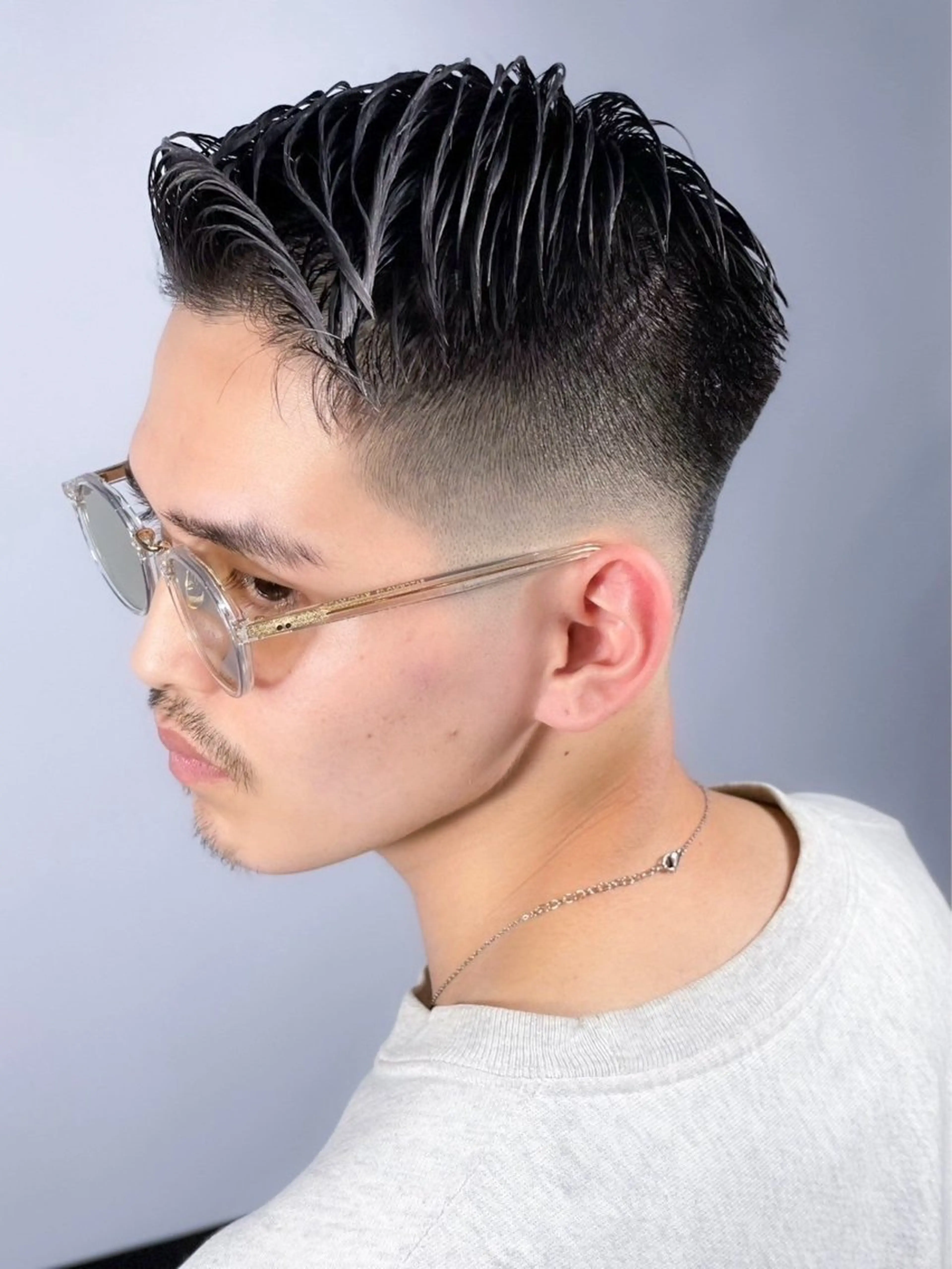 フェードカット+ヘアセットの写真