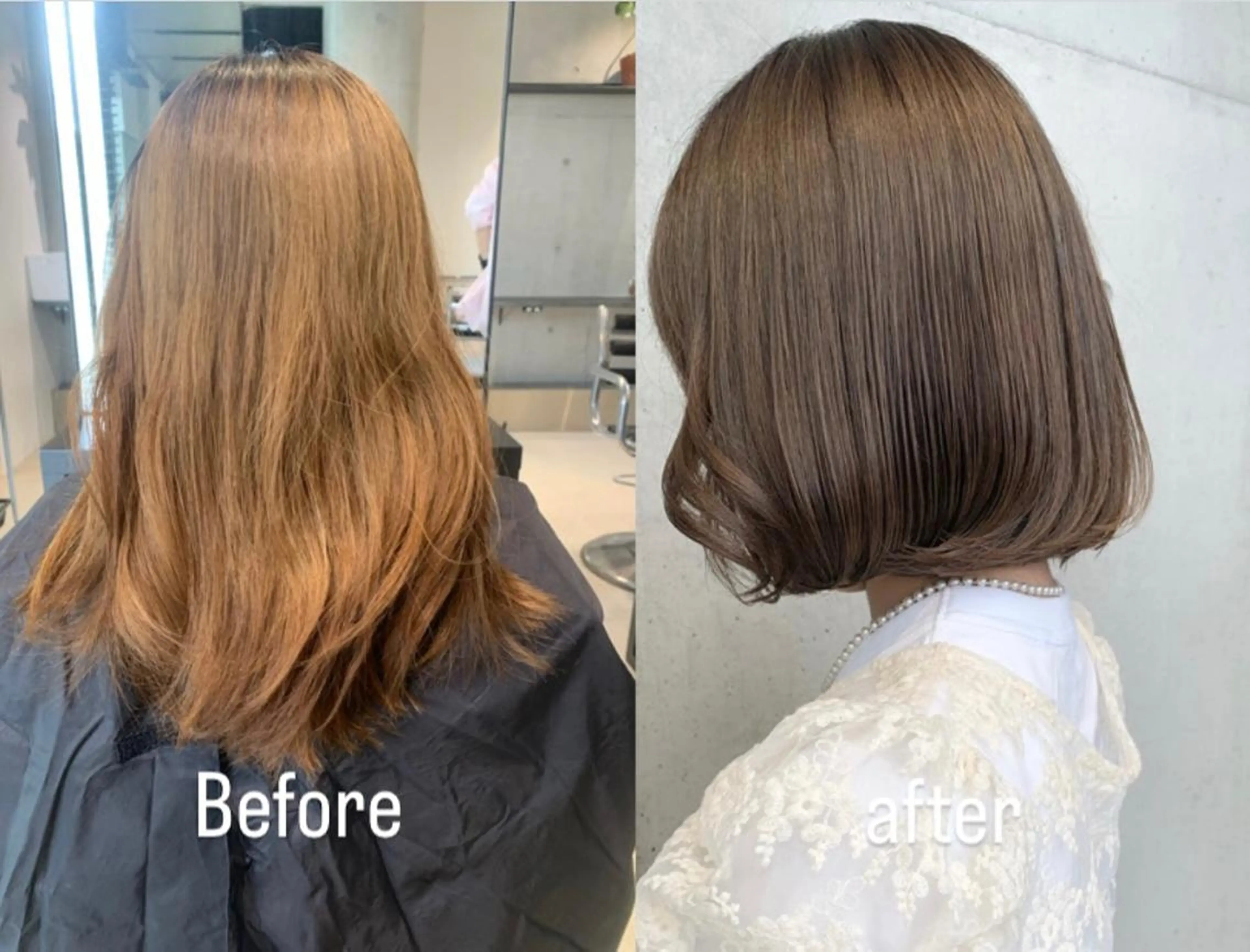 ショート カラー 透明感/オリーブ/ グレージュ/YUKAのヘアスタイル