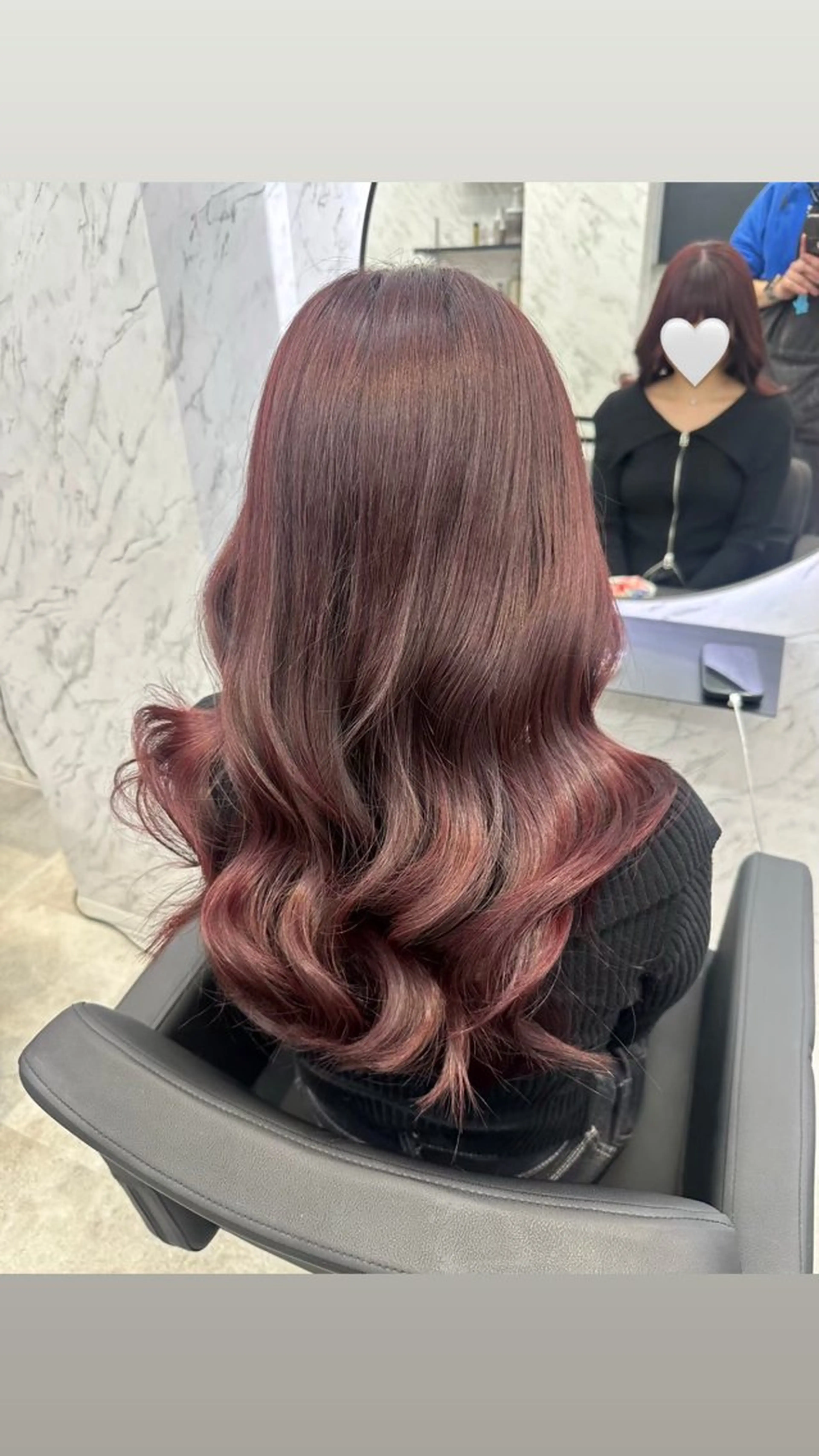 ロング カラー レッドカラー ヘアカラー トリートメント 韓国艶カラー 🇰🇷💎MIUのヘアスタイル
