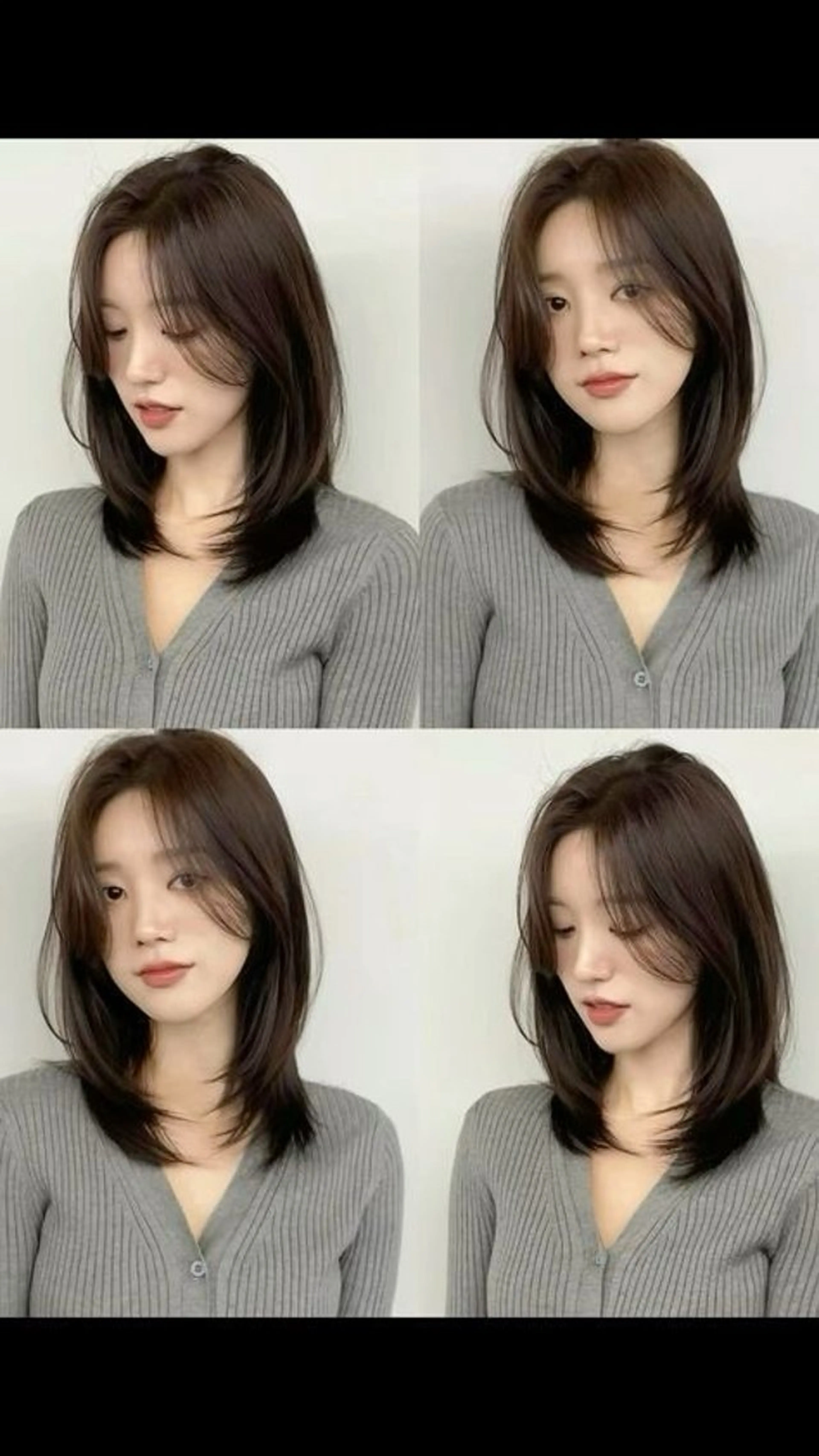 ミディアム ミディアムレイヤー 顔まわりレイヤー レイヤーカット Aura所属・丸山 心 / 艶カラーのヘアスタイル