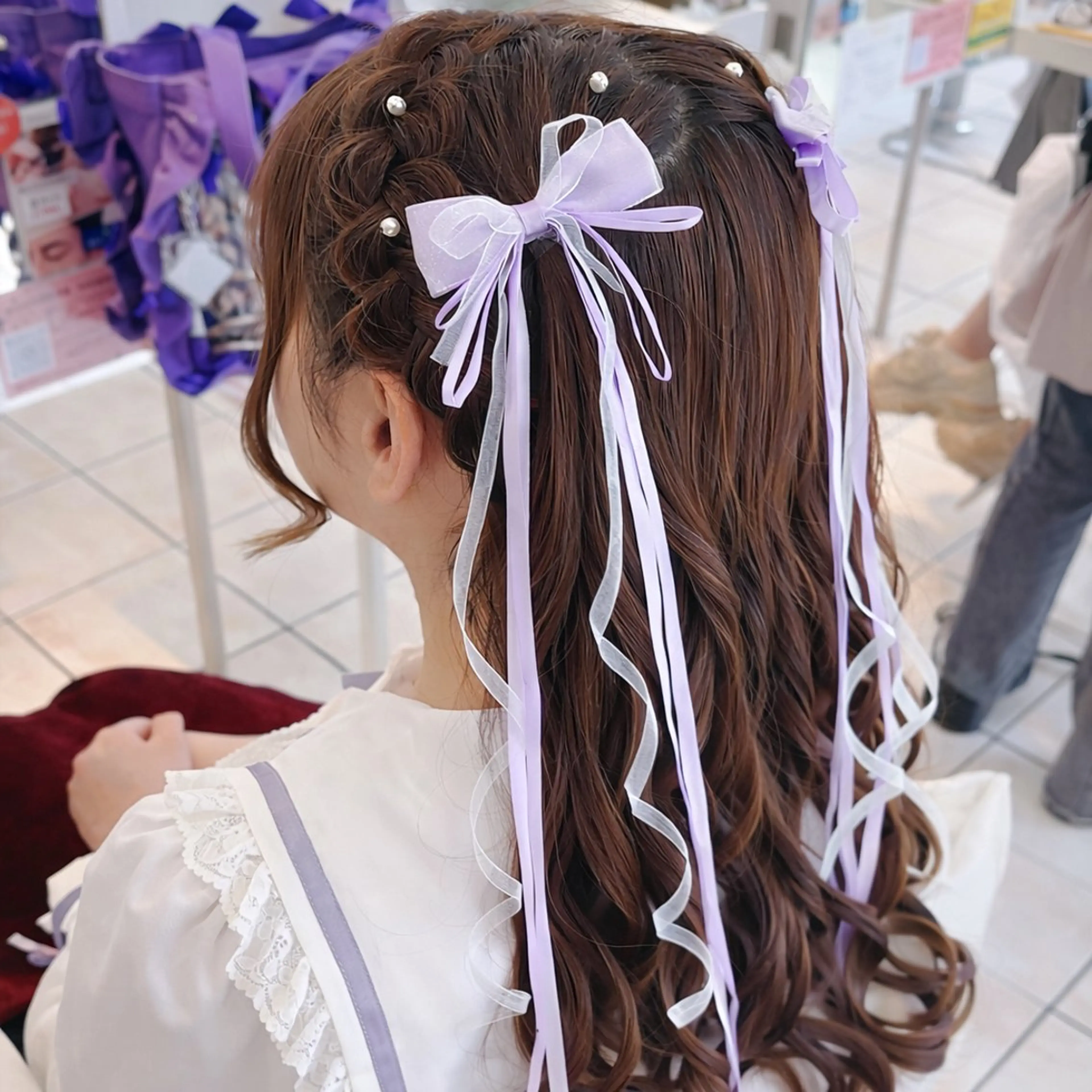 ロング ヘアアレンジ ヘアセット ブリーチ/ヘアセット 【𝙍𝙞𝙣𝙤】のヘアスタイル