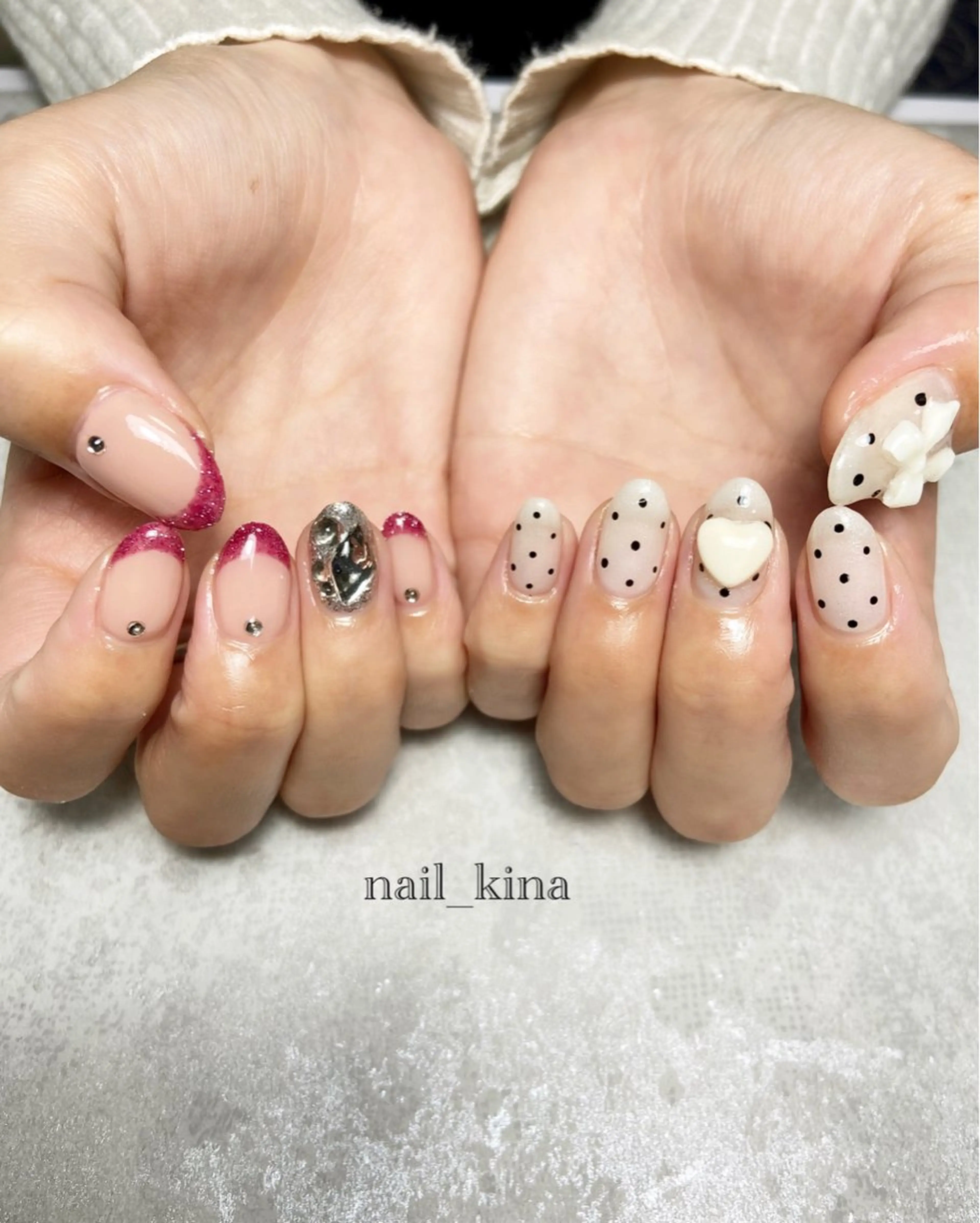 ネイル フラッシュネイル マグネットネイル ワンカラーネイル nail_ kinaのネイルデザイン