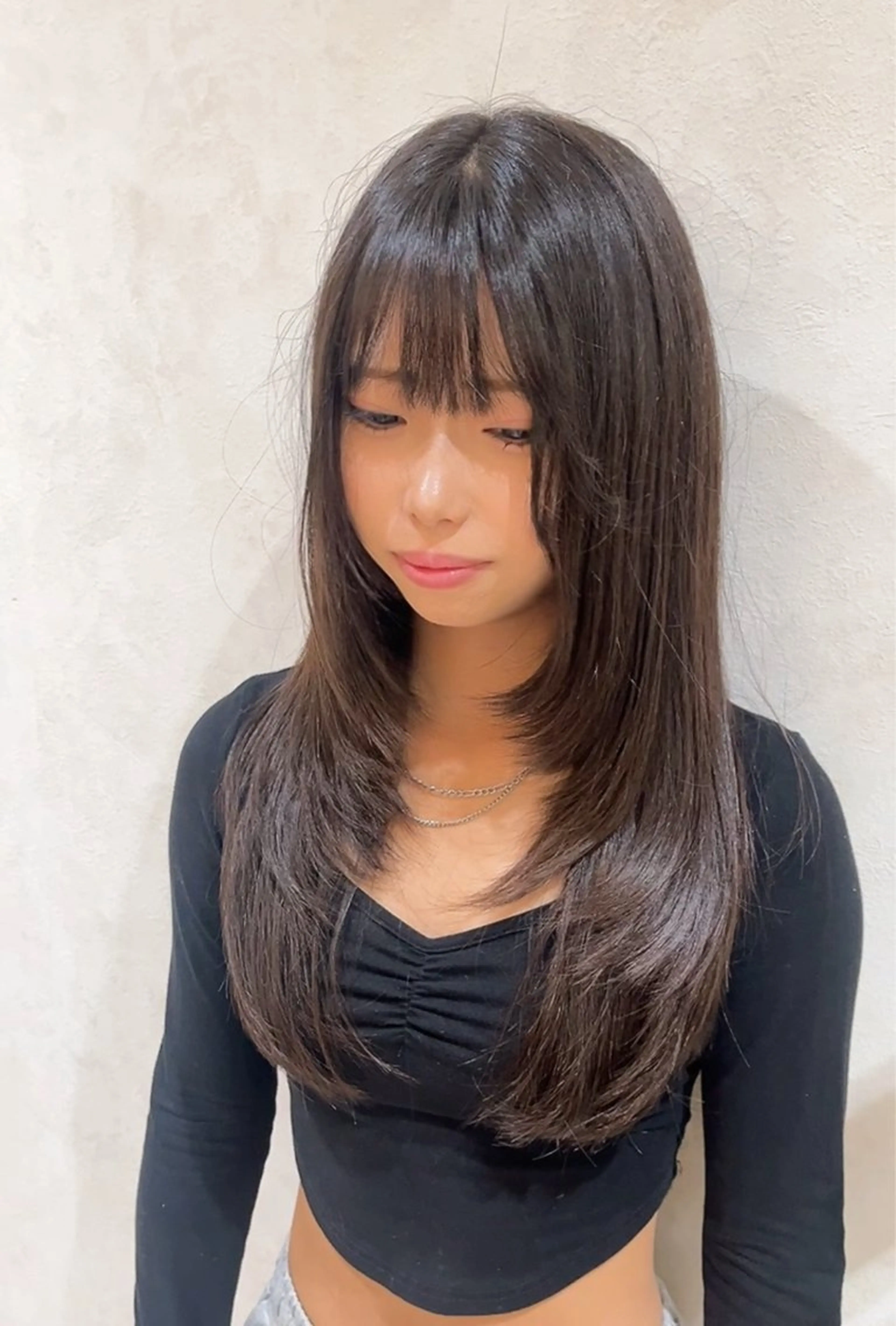 ロング レイヤーカット 古畑 柚珠のヘアスタイル