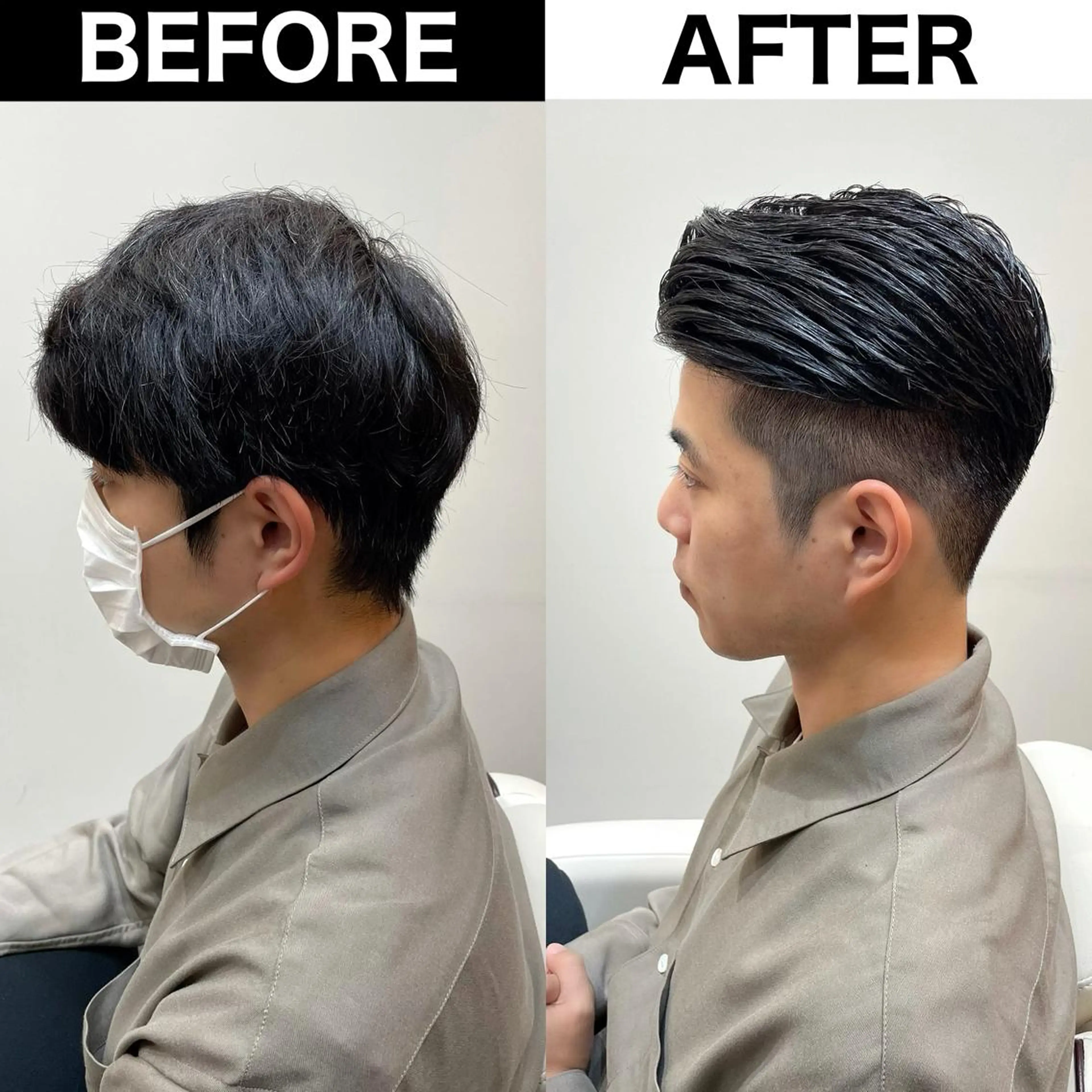 カラー メンズ ビジネス メンズ就活ヘア メンズパーマ ツーブロック 刈り上げ カット ヘアカラー トリートメント Soleria /ソレリア所属・メンズカットのプロ 田中慎一のヘアスタイル