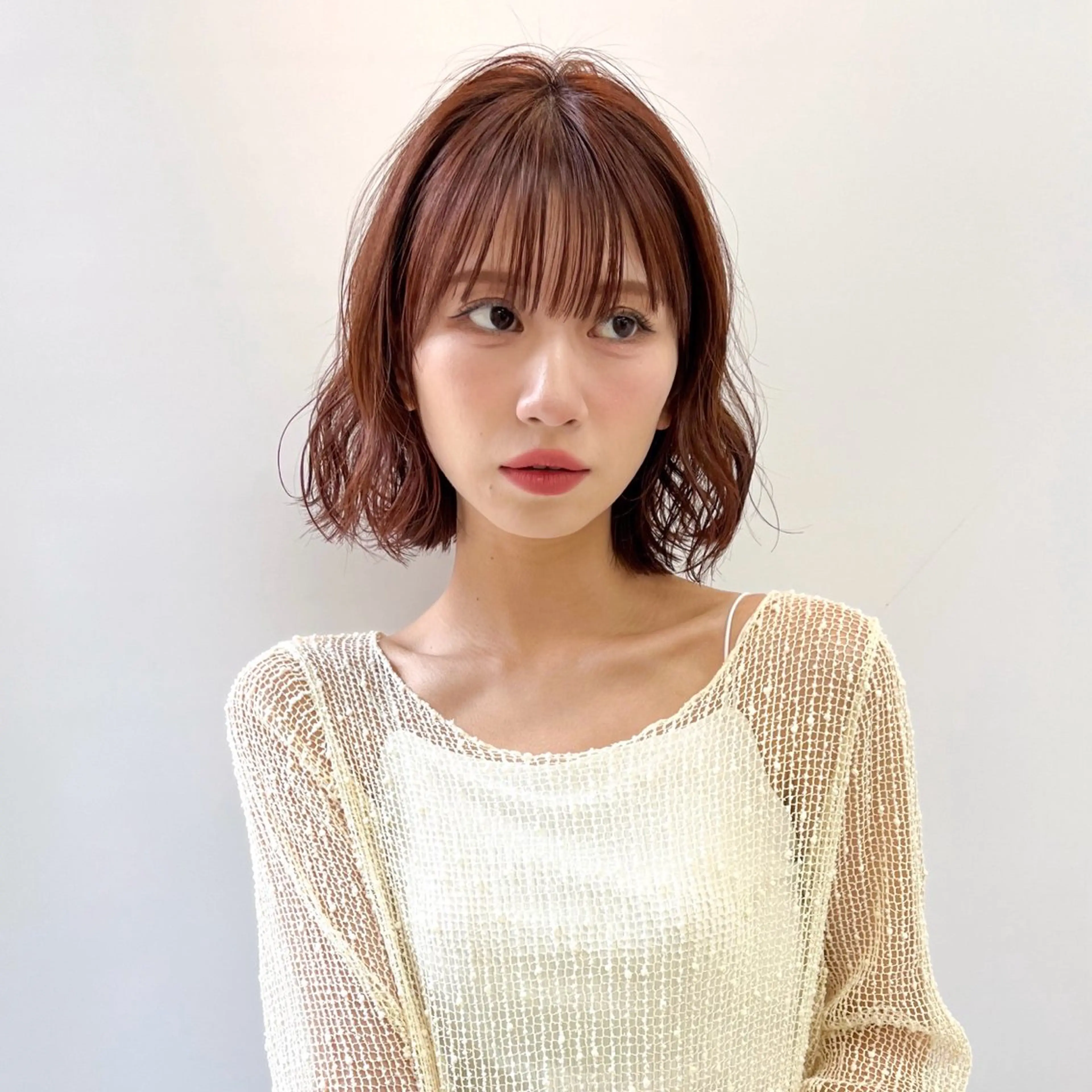 ミディアム カラー mee.浦和店所属・カットモデル募集 🍒/北爪まゆのヘアスタイル