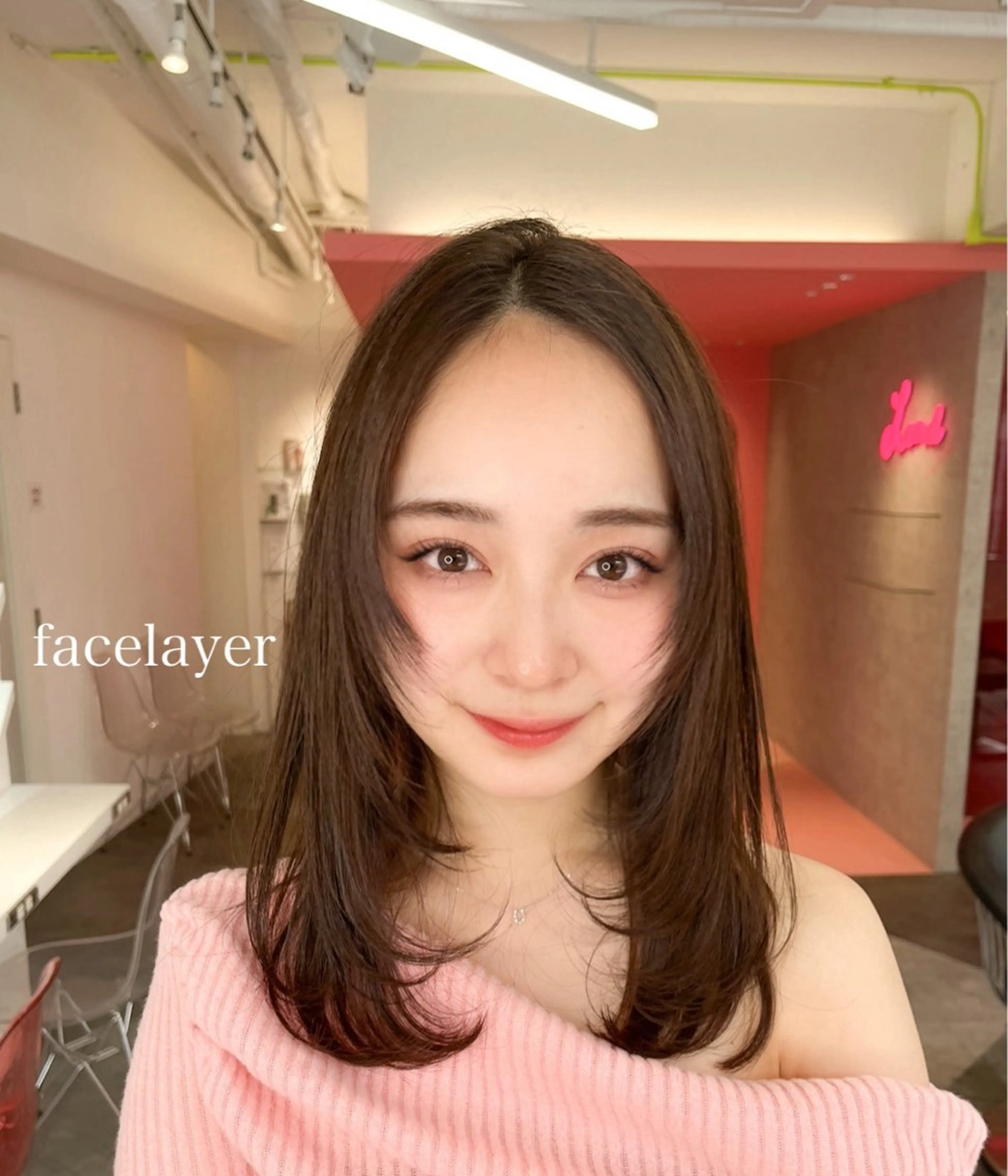 ミディアム カット トリートメント 山崎/ボブ縮毛矯正 レイヤー髪質改善のヘアスタイル