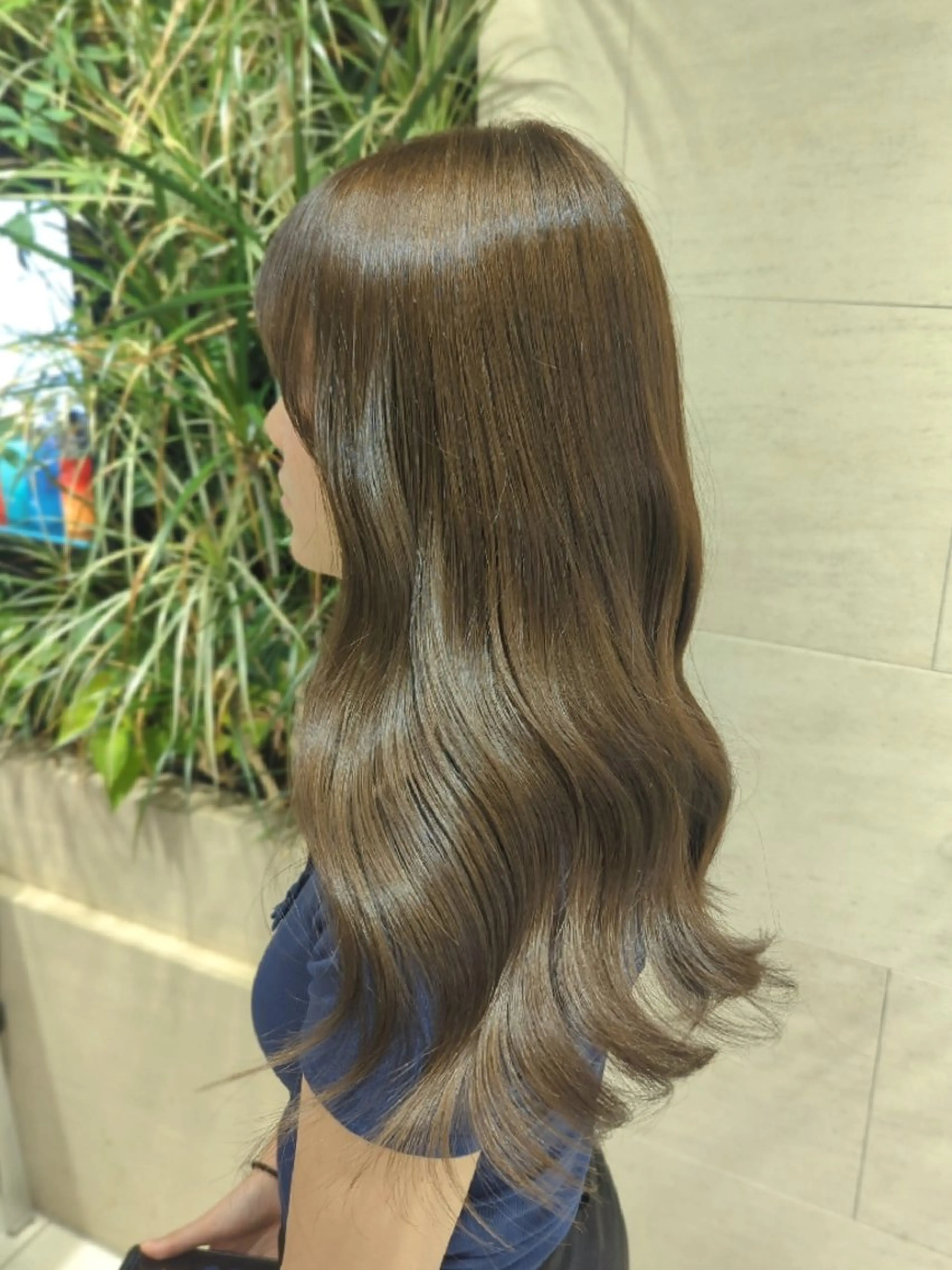 ロング ヘアカラー トリートメント 髪質改善/お呼ば れヘア/透明感カラーのヘアスタイル