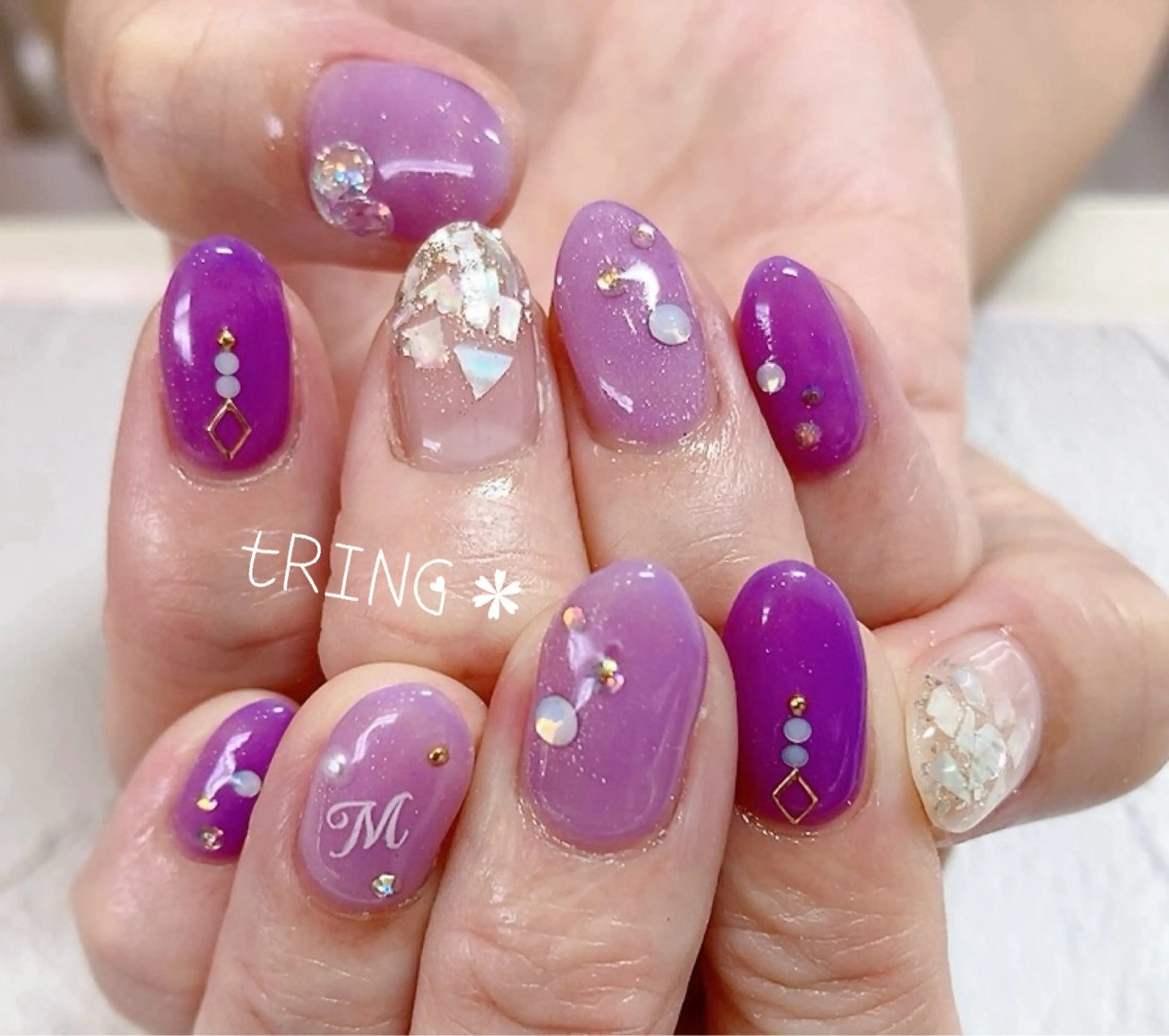 ネイル ハンドネイル tRING＊ しいの木台のネイルデザイン