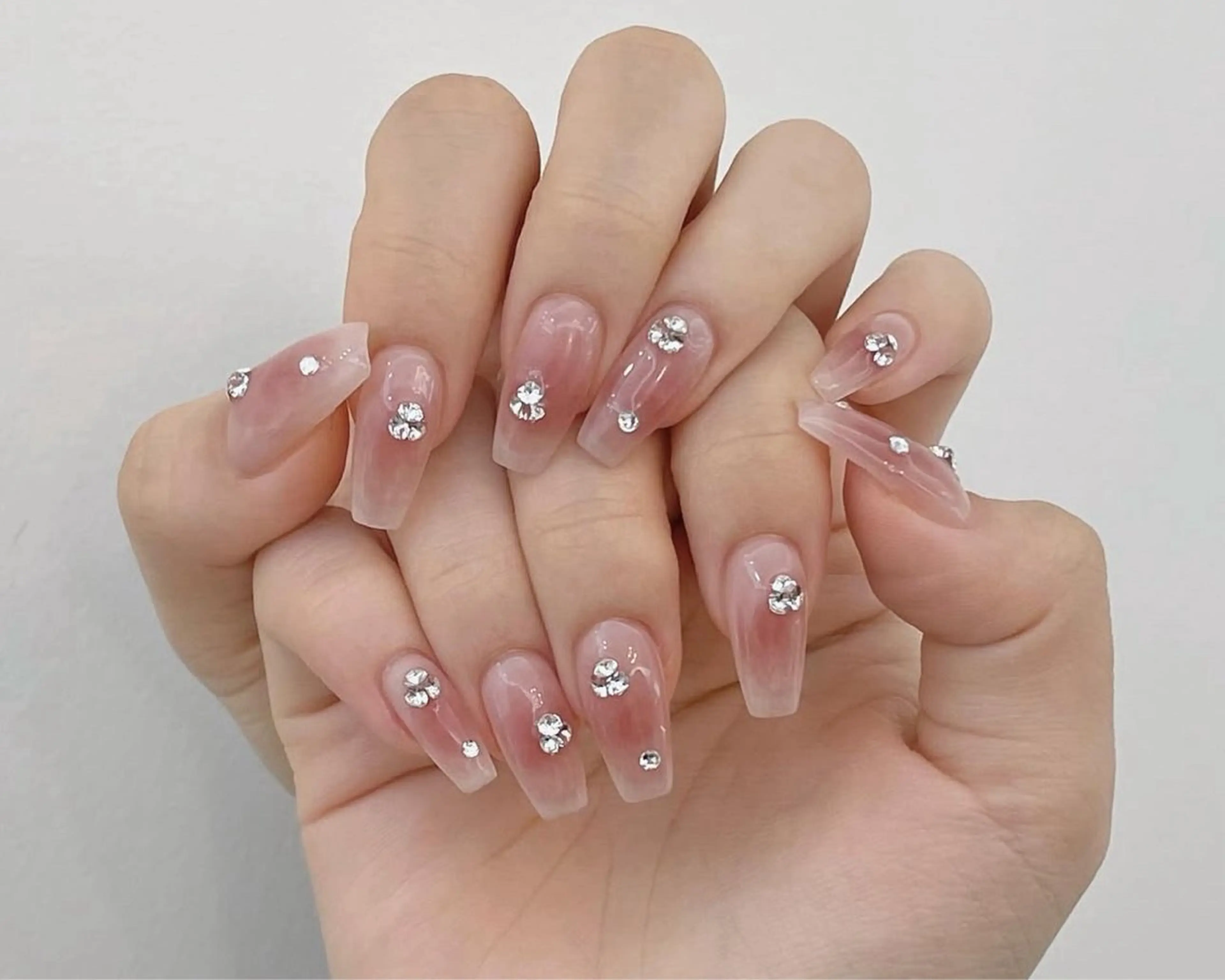 ネイル フレンチネイル ジェルネイル ガラスフレンチ ハロウィン ハート ハンドネイル H.baby Nail Salonのネイルデザイン