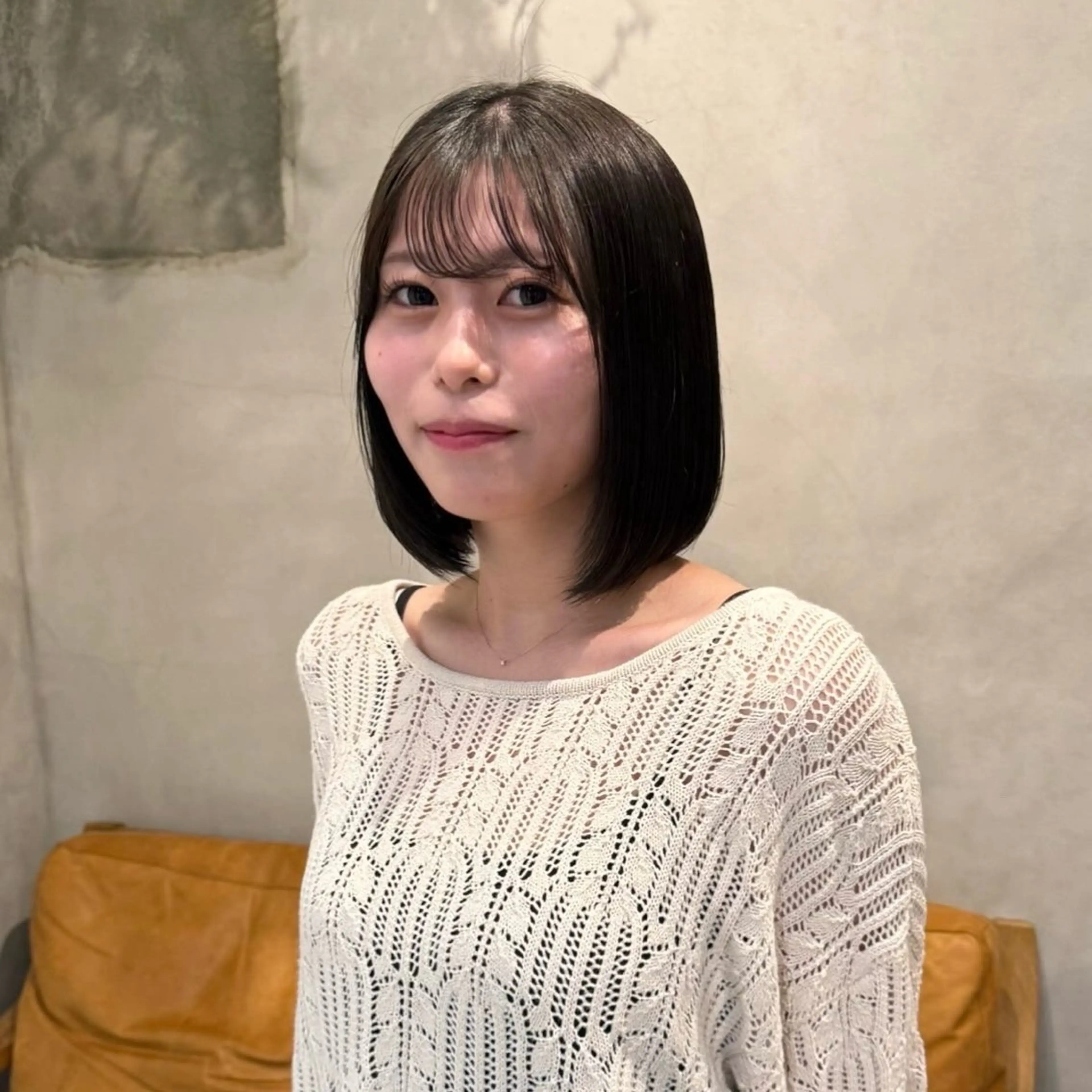 ショート カラー 黒髪 透明感カラー 木村 咲良のヘアスタイル