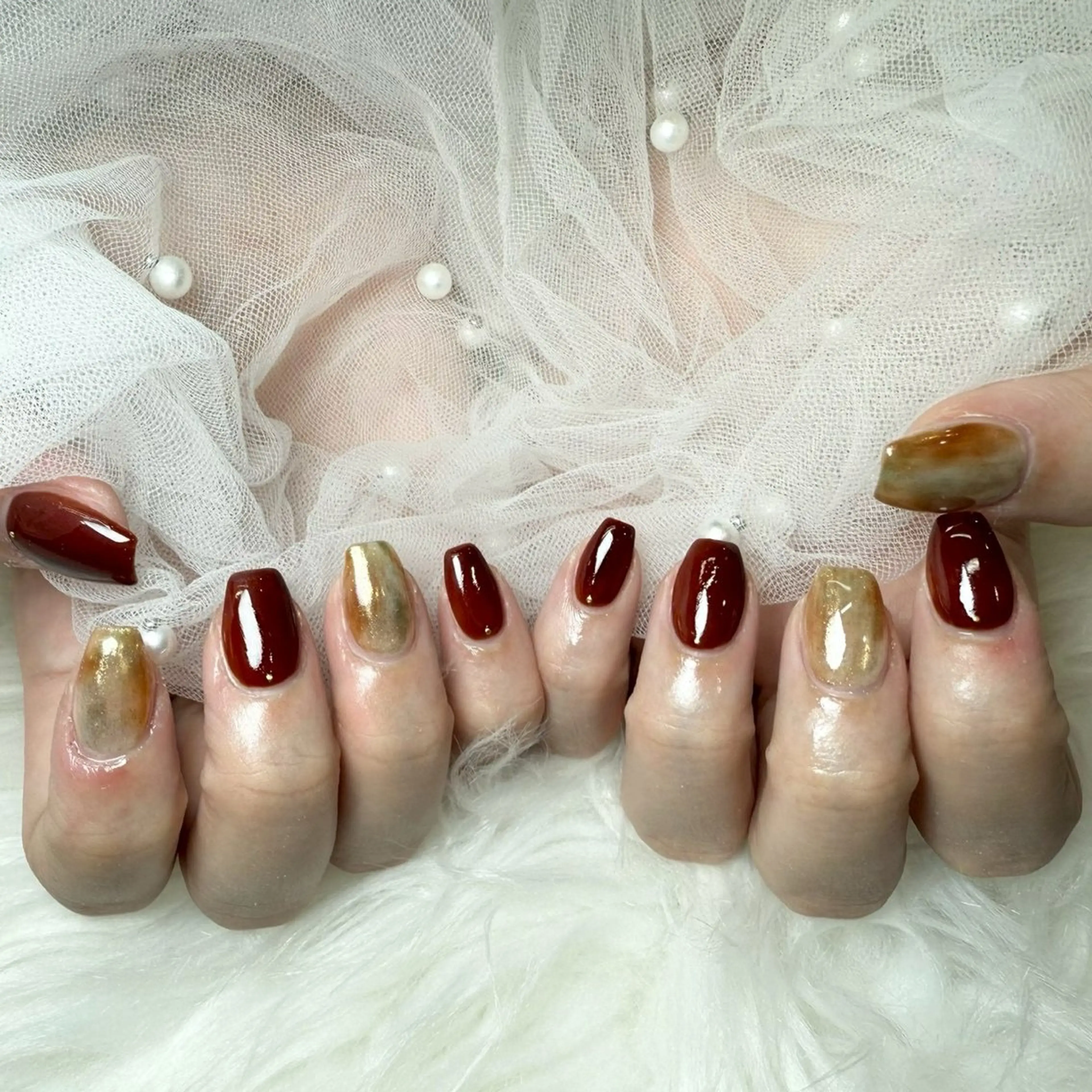 ネイル ジェルネイル 持ち込み ニュアンスネイル パラジェル シンプルネイル Y&L Nailのネイルデザイン