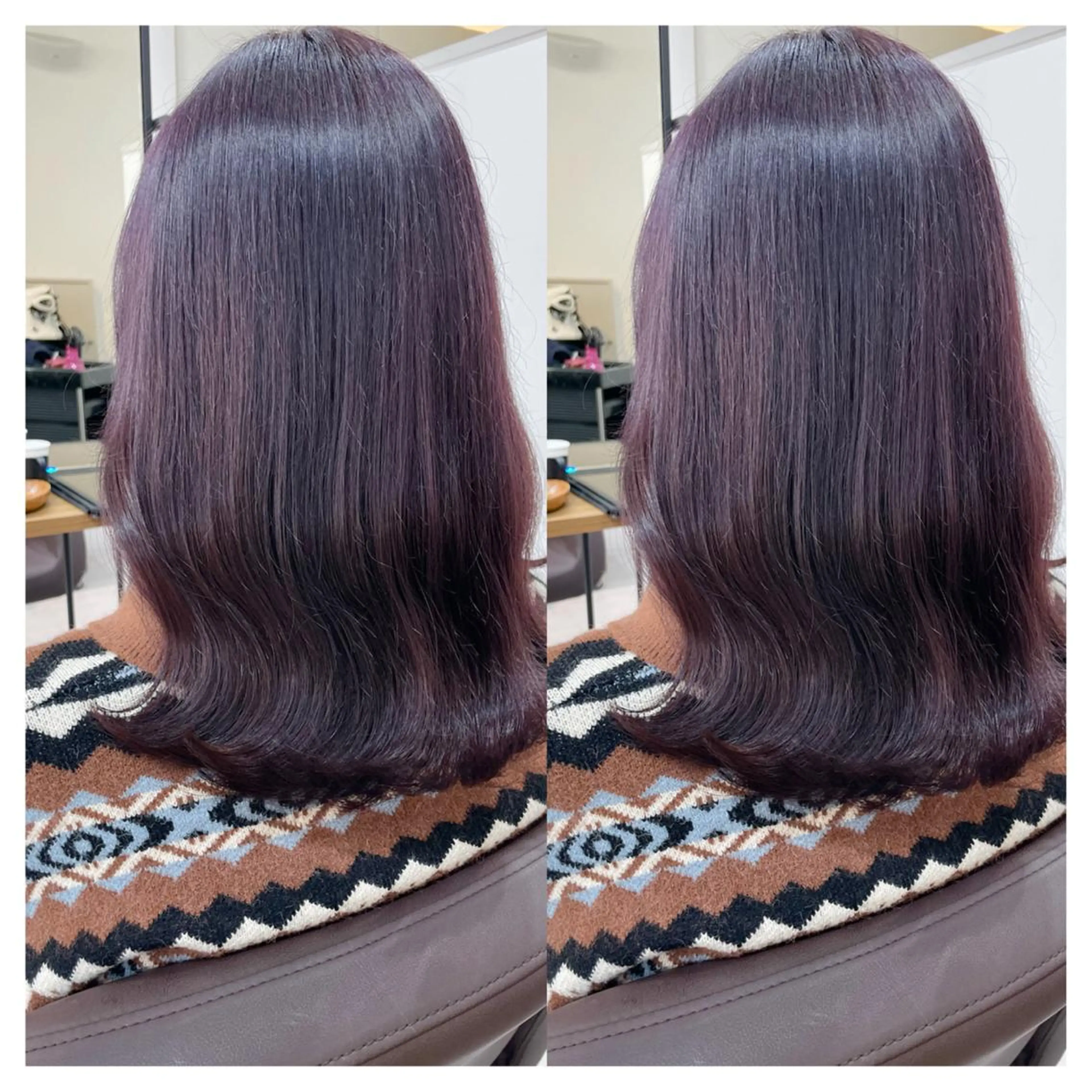 ミディアム カラー ヘアカラー トリートメント 村山 茉衣のヘアスタイル