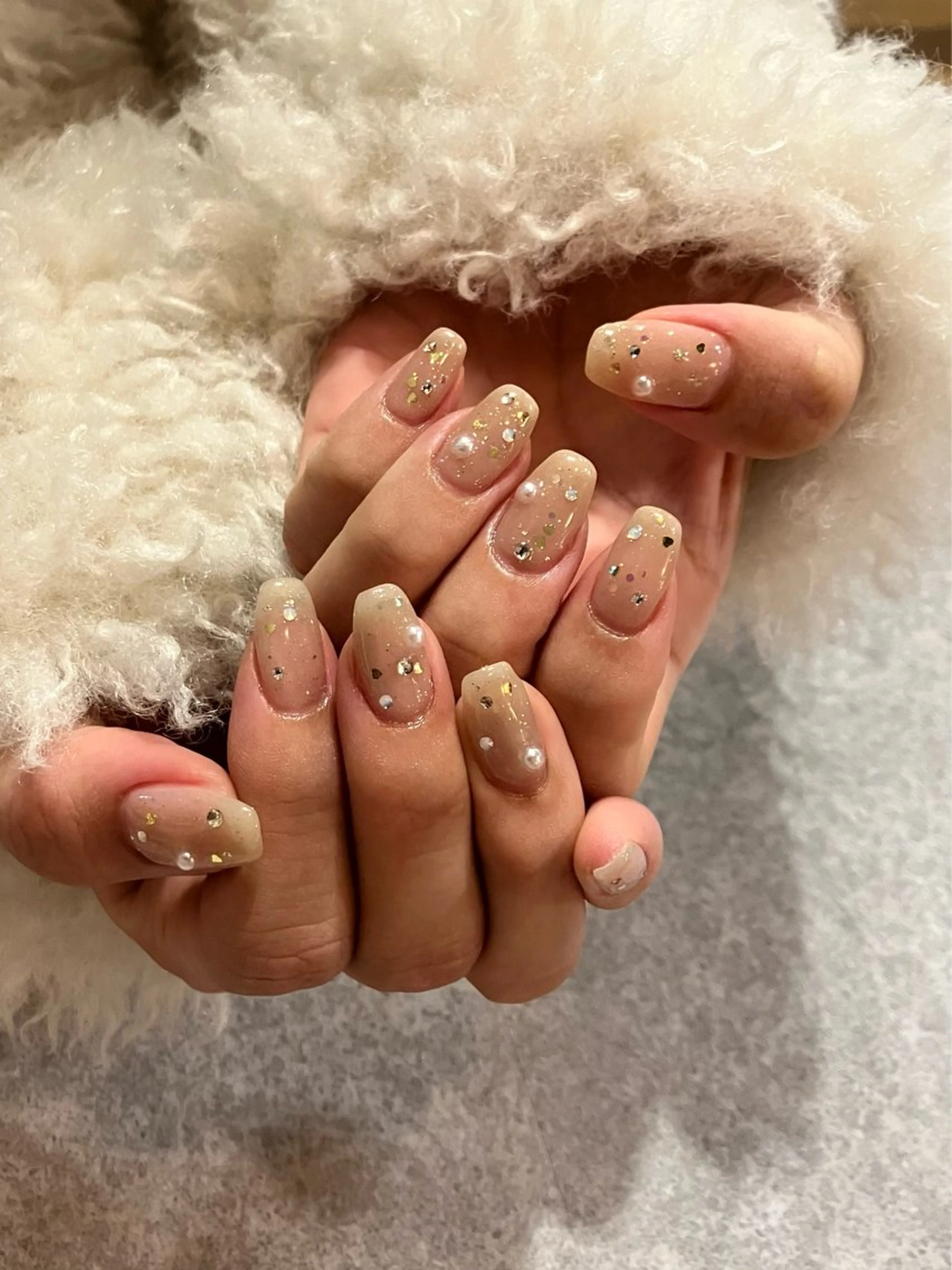 ネイル アートネイル 長さ出し ジェルネイル 氷ネイル・うるうるネイル キラキラネイル ハンドネイル nail salon Soeurのネイルデザイン