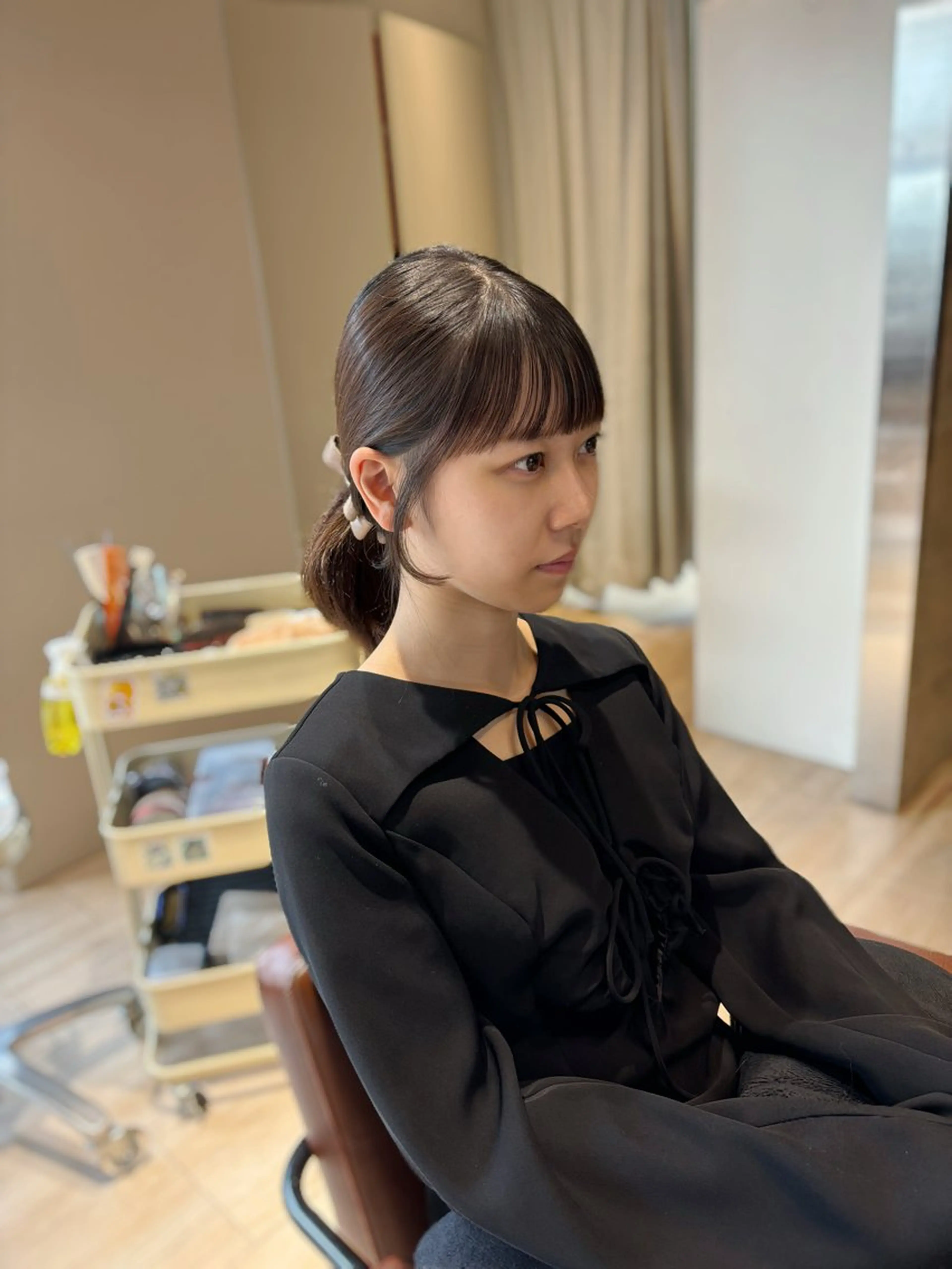 ミディアム カット ヘアセット 穂積 未優のヘアスタイル