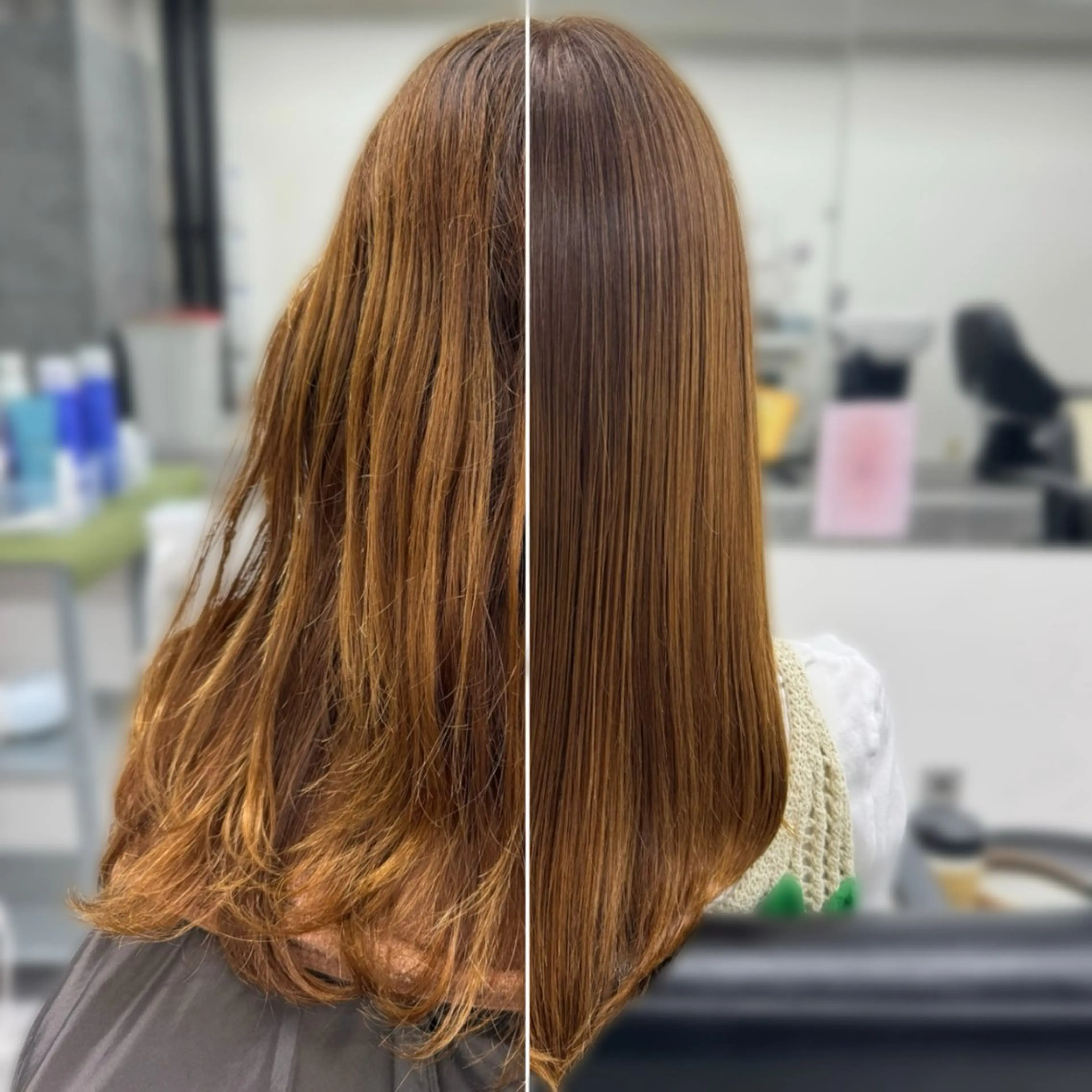 セミロング 髪質改善 トリートメント 酸熱トリートメント トリートメント Eir 神戸所属・髪質改善/縮毛矯正 長井 美佐子のヘアスタイル