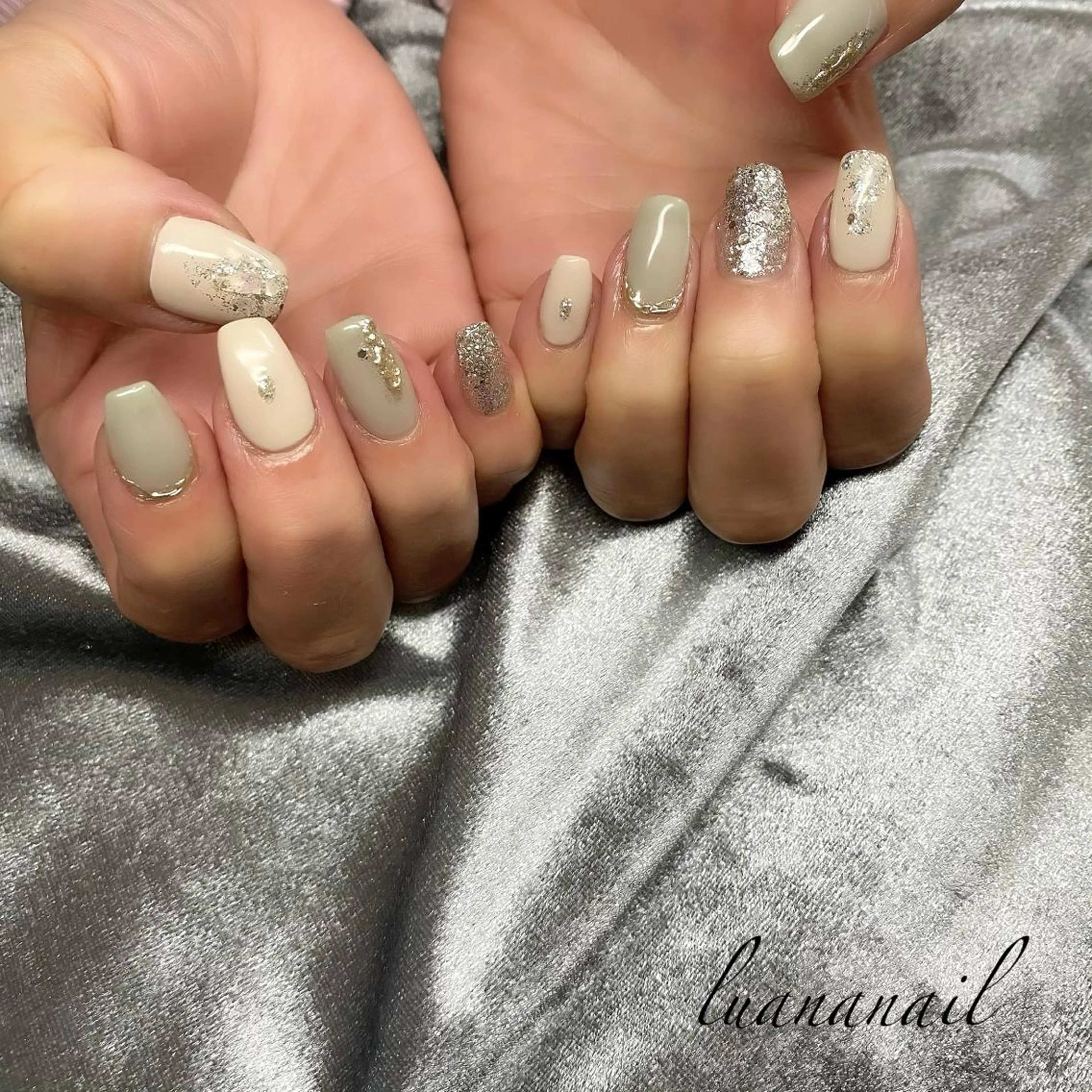 ネイル ピスタチオネイル ハンドネイル luana nailのネイルデザイン