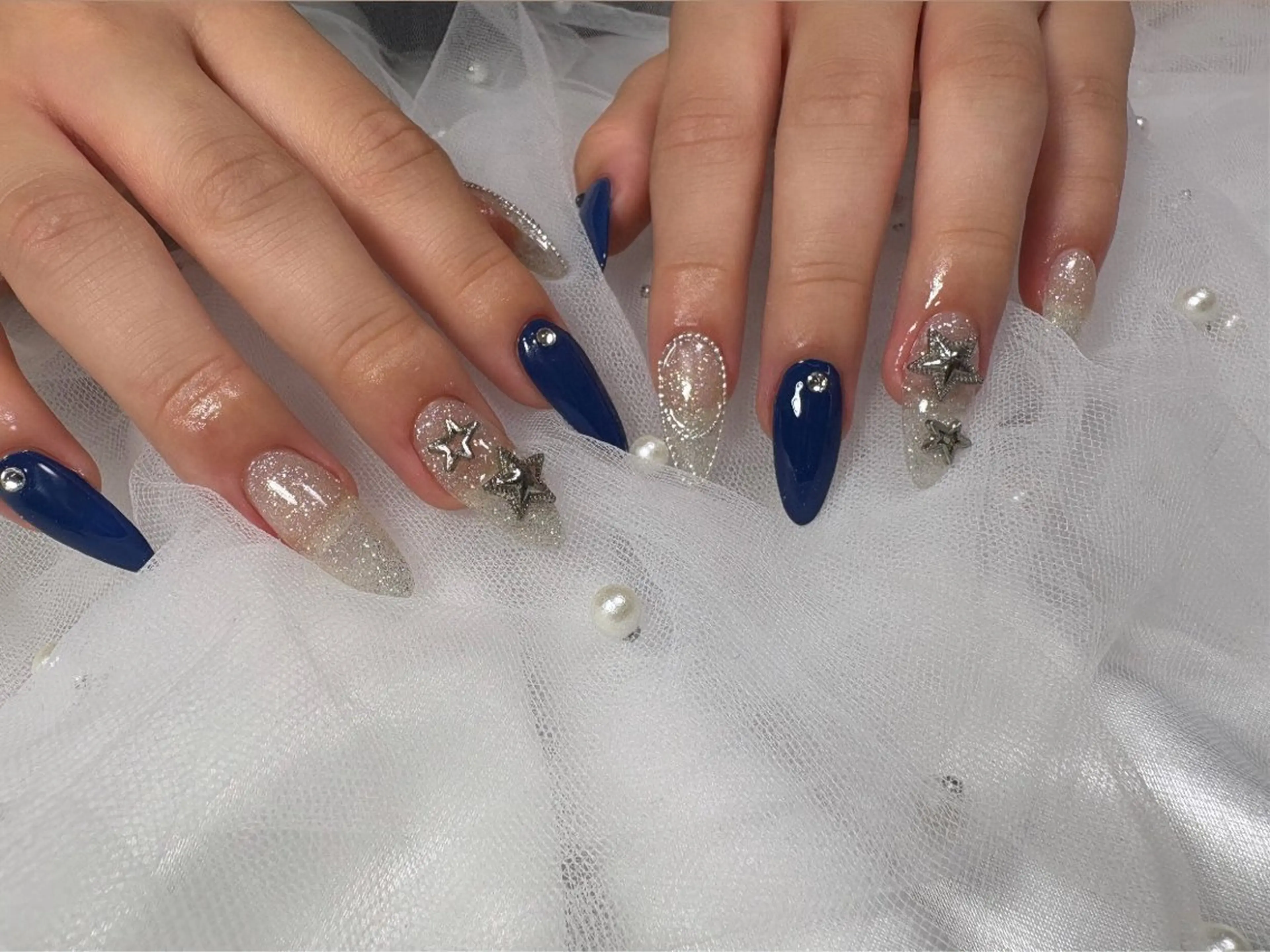 ネイル 長さ出し ハンドネイル salon de Belleのネイルデザイン