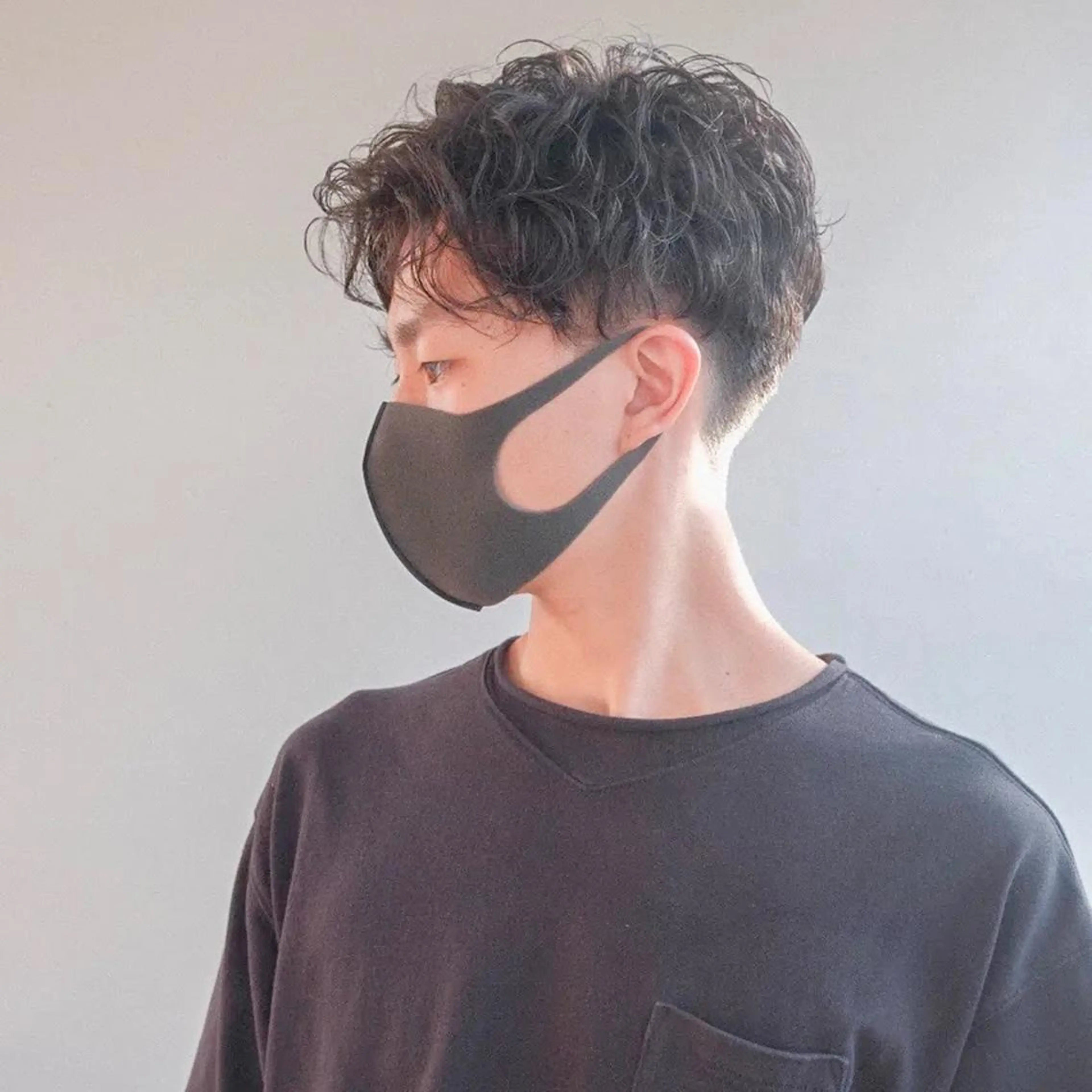 パーマ メンズ オールバック センターパート フェードカット カルマパーマ マッシュ ツイスパ/波巻き対応 メンズ特化　石川愛理のヘアスタイル