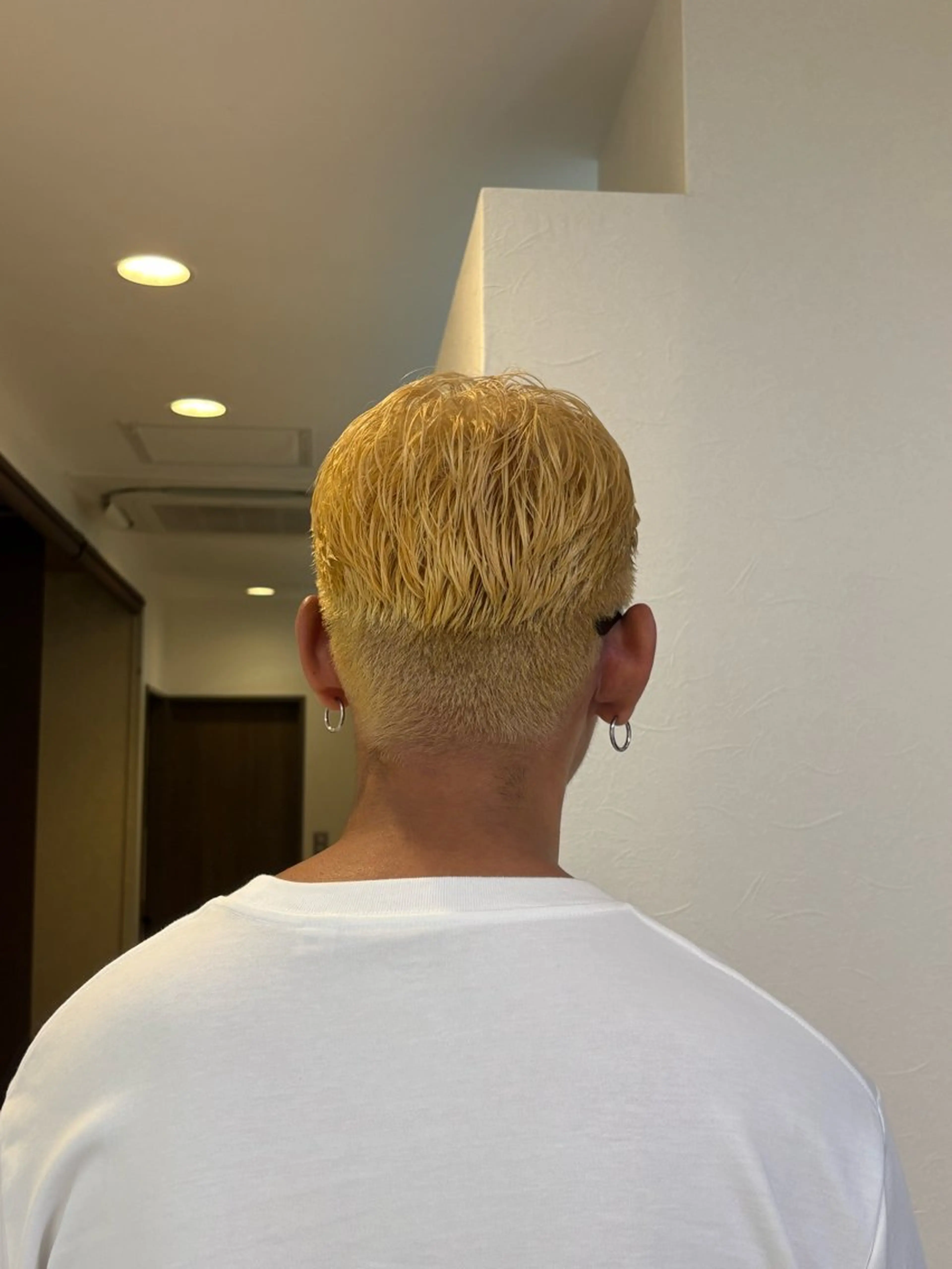 カラー メンズ メンズブリーチ 黒髪 ブリーチ 田中 あやかのヘアスタイル