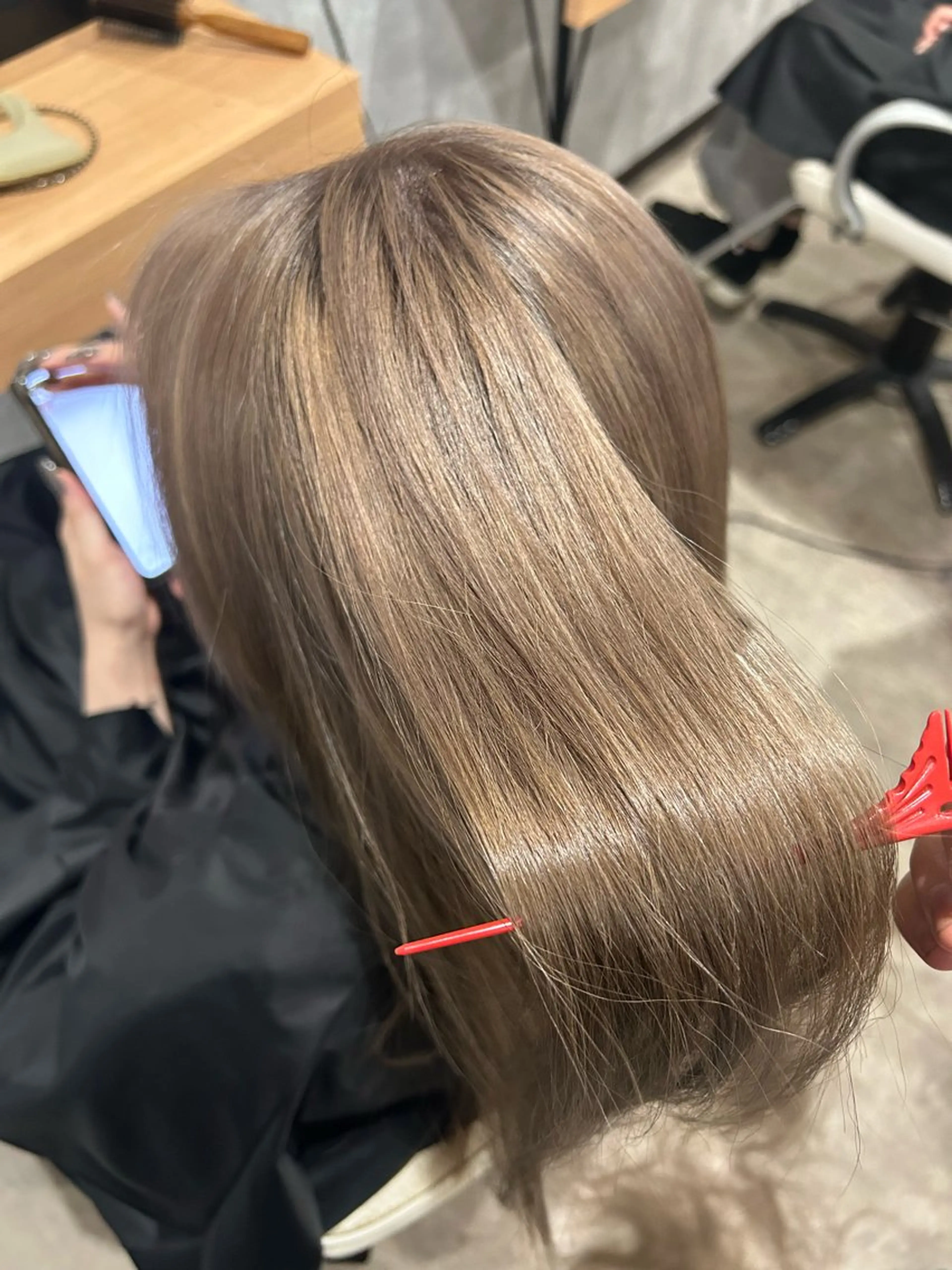 ミディアム 最新ケアカラー 髪質改善YUTOのヘアスタイル