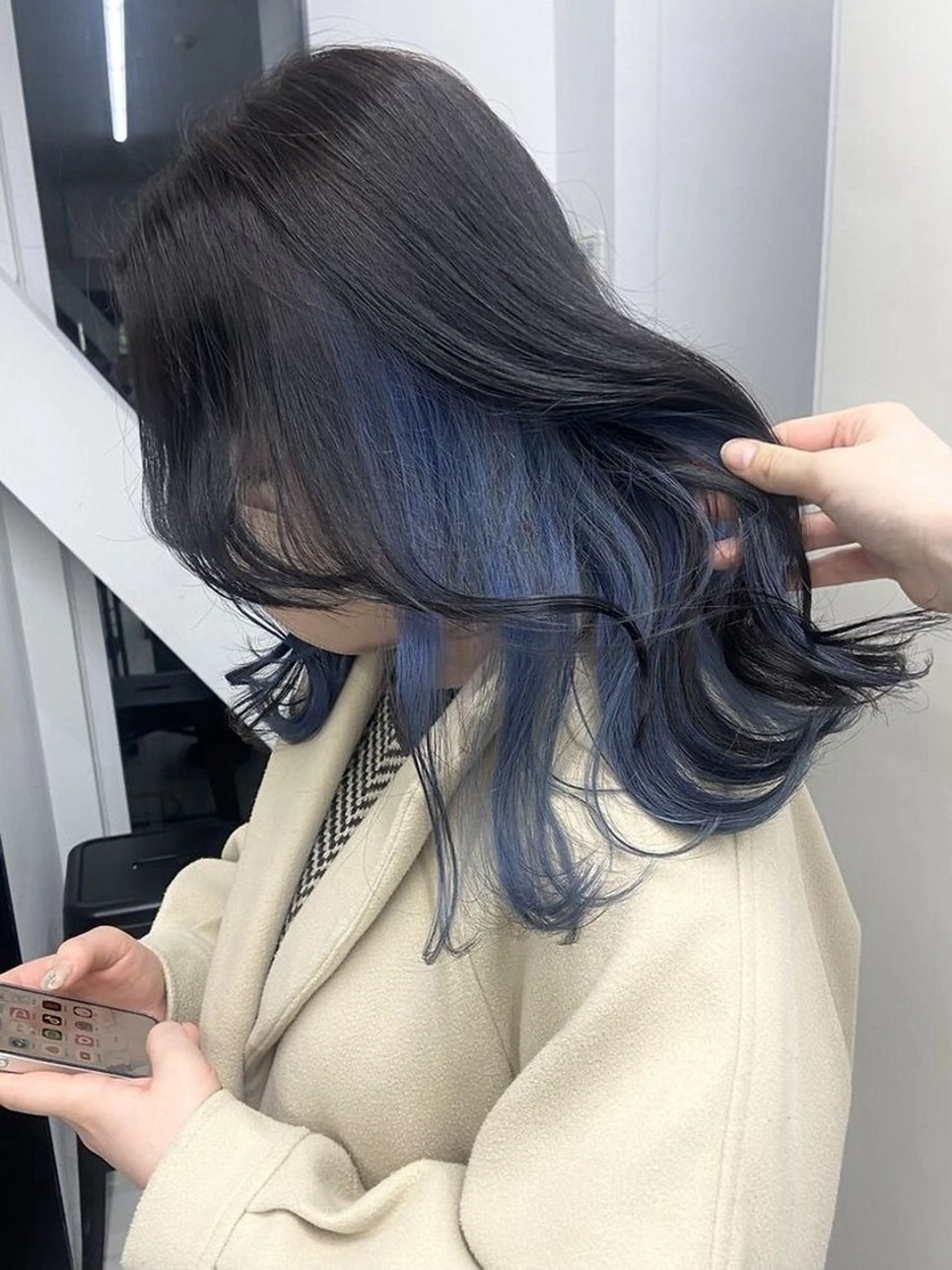 【🌈インナーカラー🌈】内側だけ色を入れて✨チラ見せが可愛い💕🎀さりげなくオシャレにしたい方におすすめ🥰💐の写真