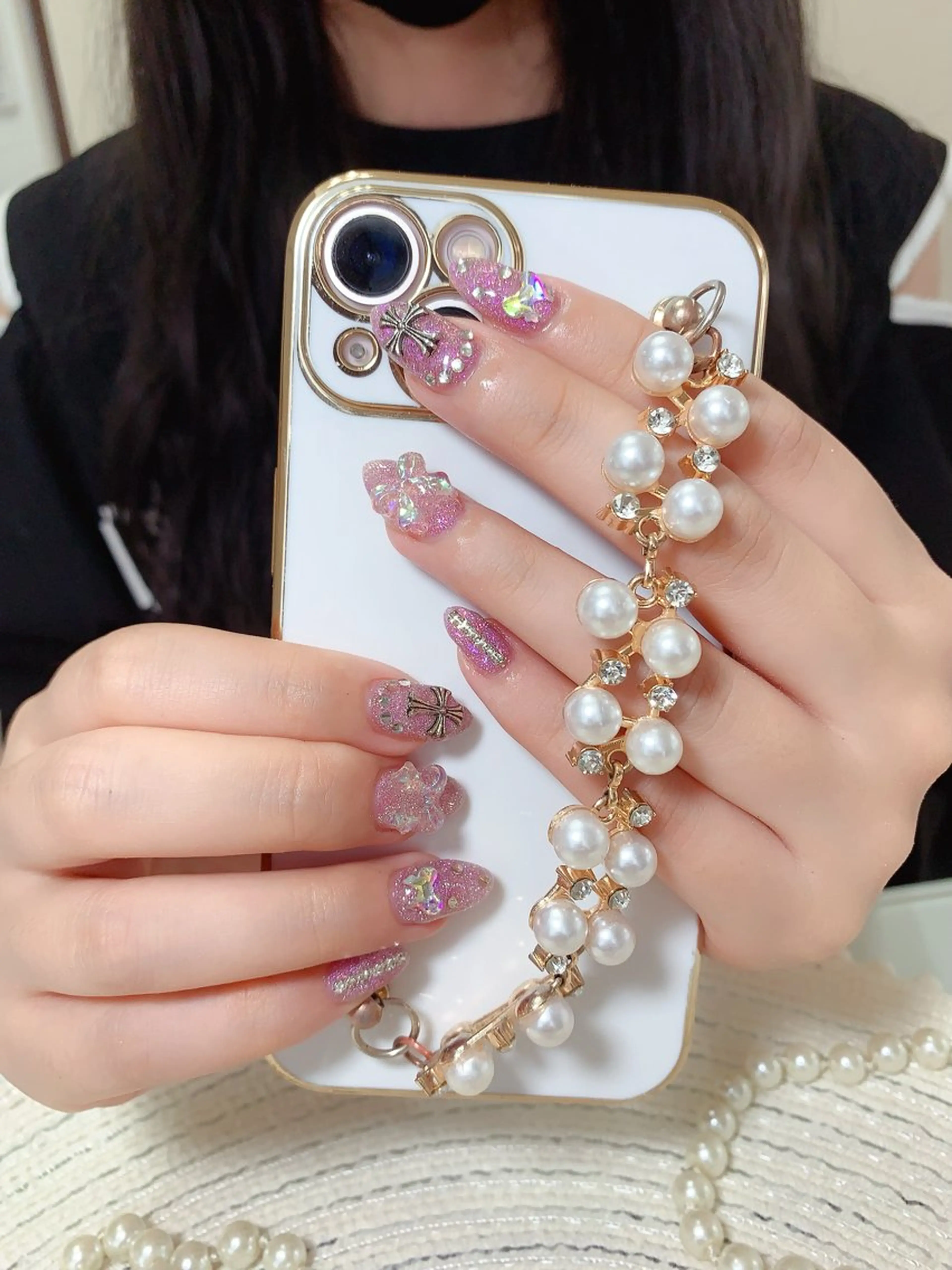 ネイル ハンドネイル ネイルサロンAiri 長さ出し·シンプルのネイルデザイン