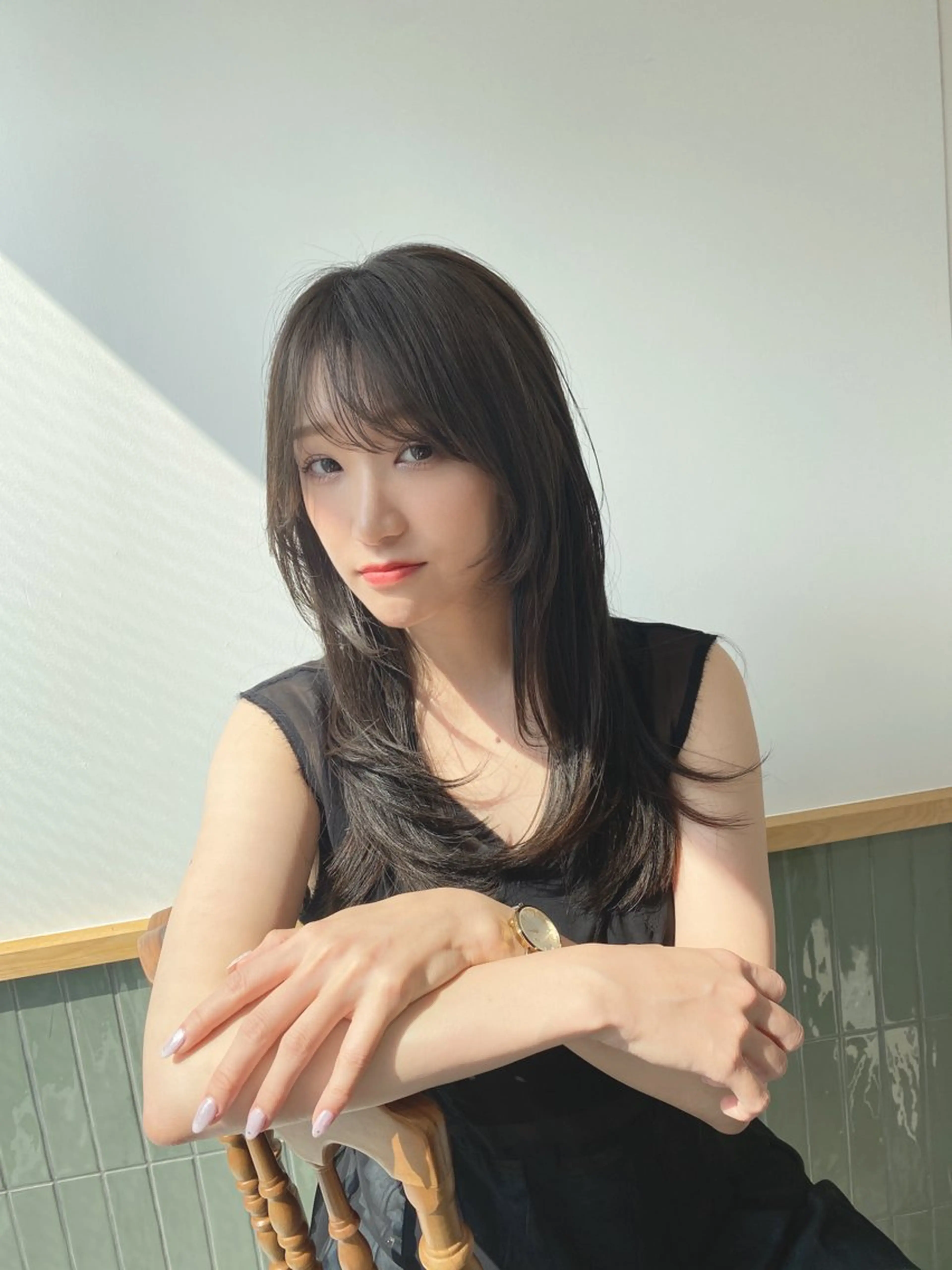 ミディアム カラー ヘアアレンジ グレージュ レイヤーカット カット ヘアカラー トリートメント 【代表】 たき〜のヘアスタイル