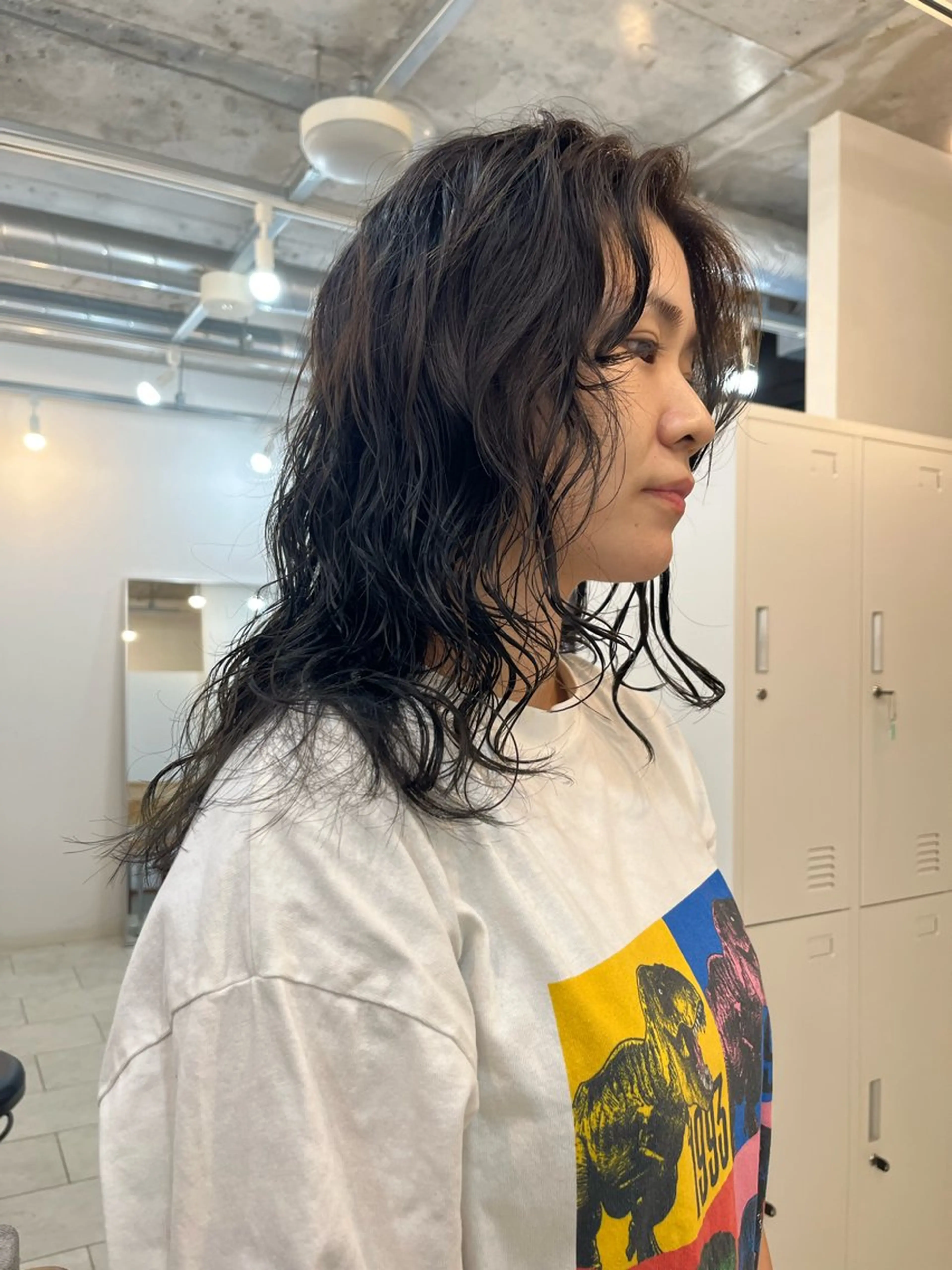 セミロング カラー パーマ カット ヘアカラー パーマ NOUN所属・eri kinjoのヘアスタイル