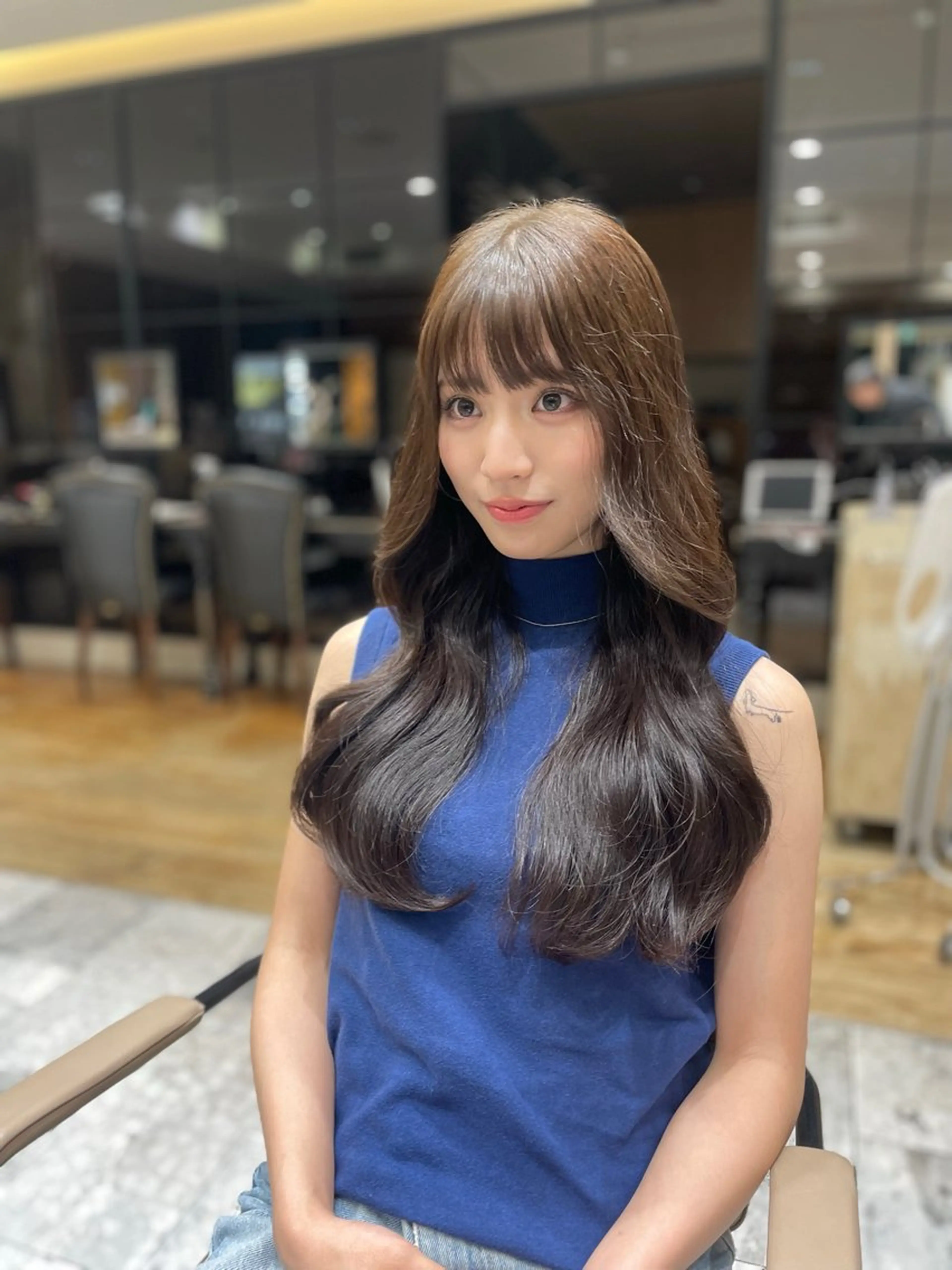 ロング 前髪顔まわりカット 🌈中村海聖のヘアスタイル
