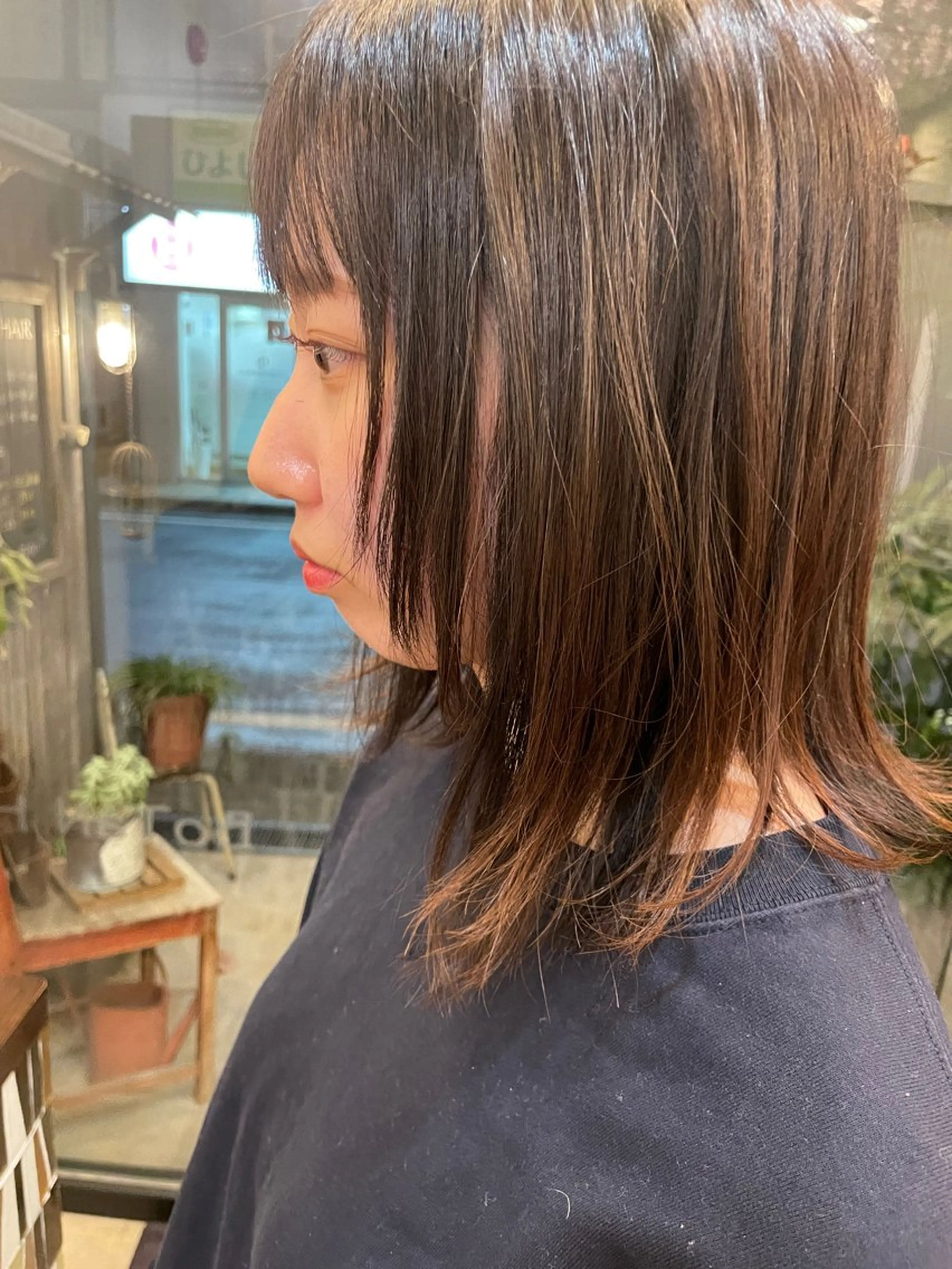 ミディアム カット 堀田 結香のヘアスタイル