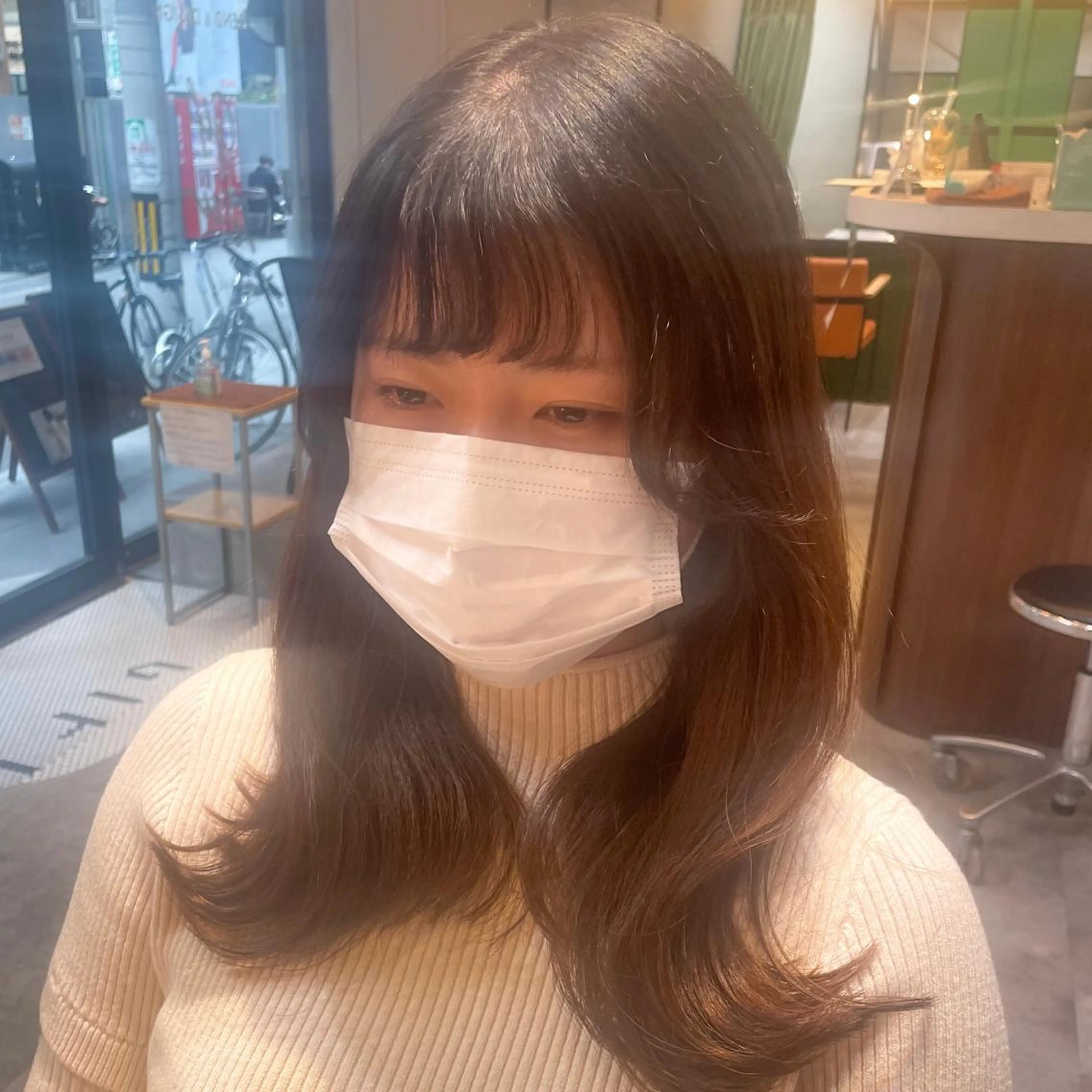 ミディアム ヘアアレンジ 韓国風ヘア レイヤーカット トリートメント INCE HAIR ひらい なつきのヘアスタイル