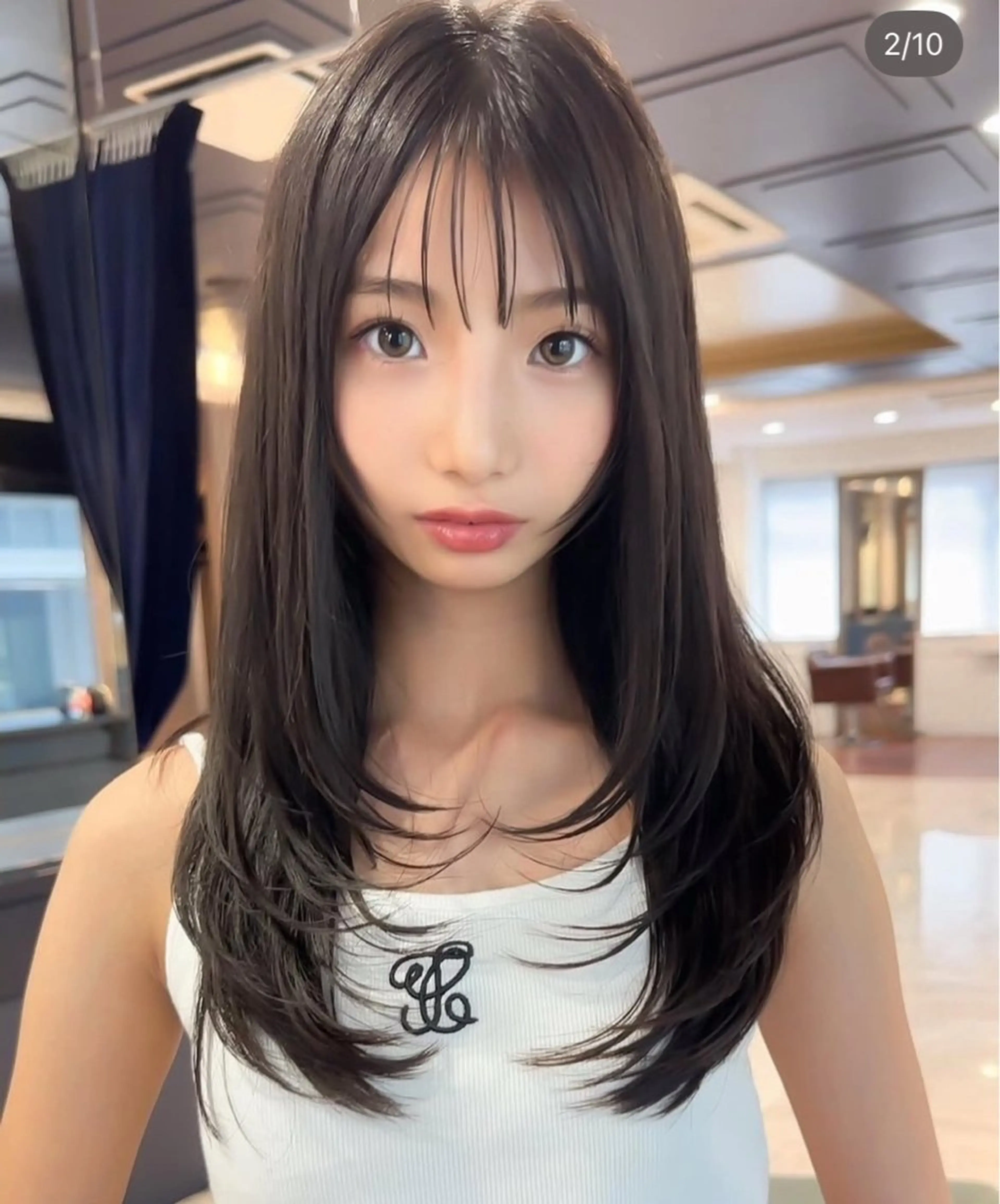 セミロング ヘアカラー Lond Lūna所属・みく/韓国風艶カラー /透明感カラーのヘアスタイル