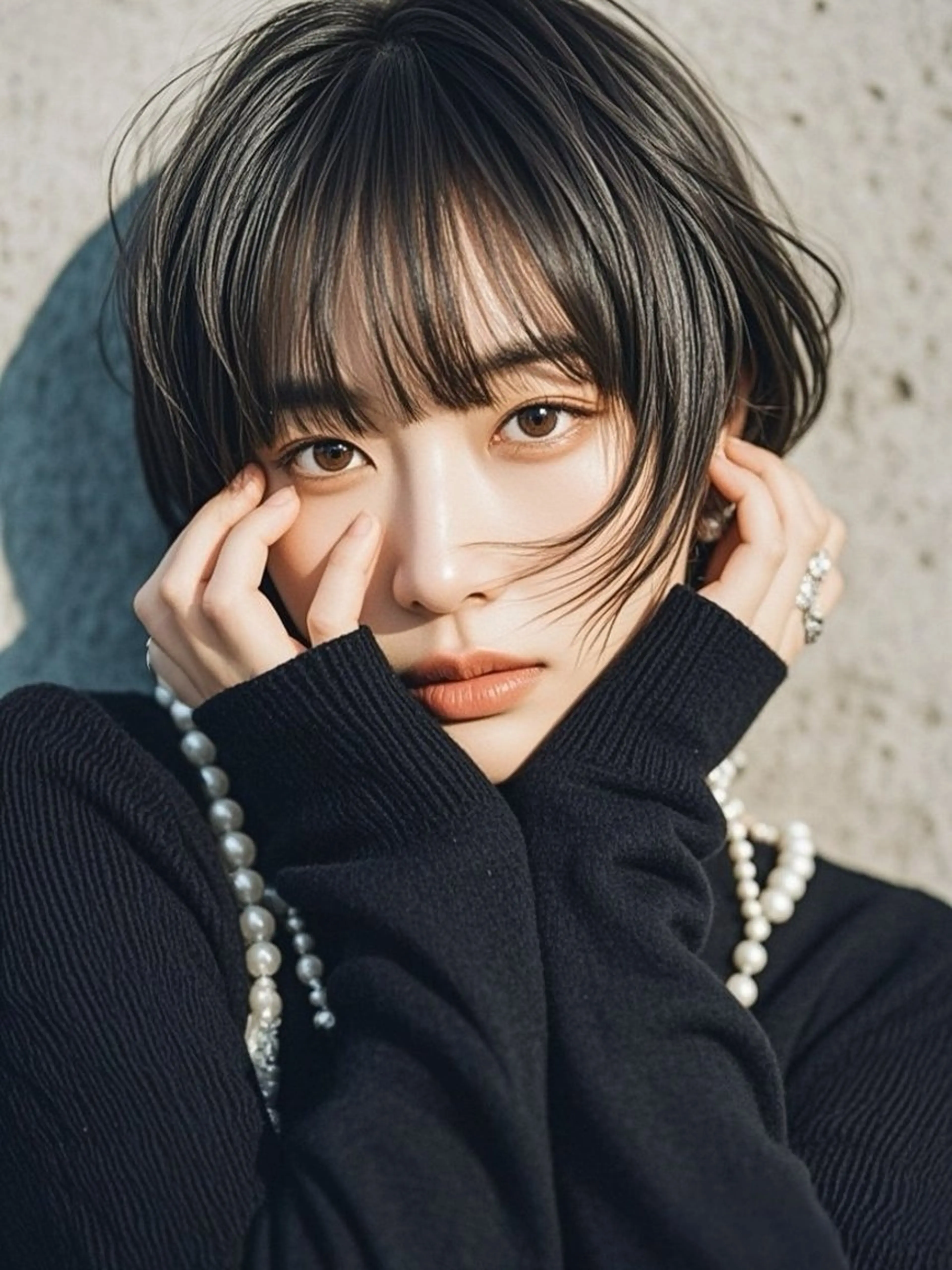 ショート ショートボブ アッシュ ボブ くびれヘア ハッシュカット カット ウルフカット 811 大阪梅田 ウルフのヘアスタイル