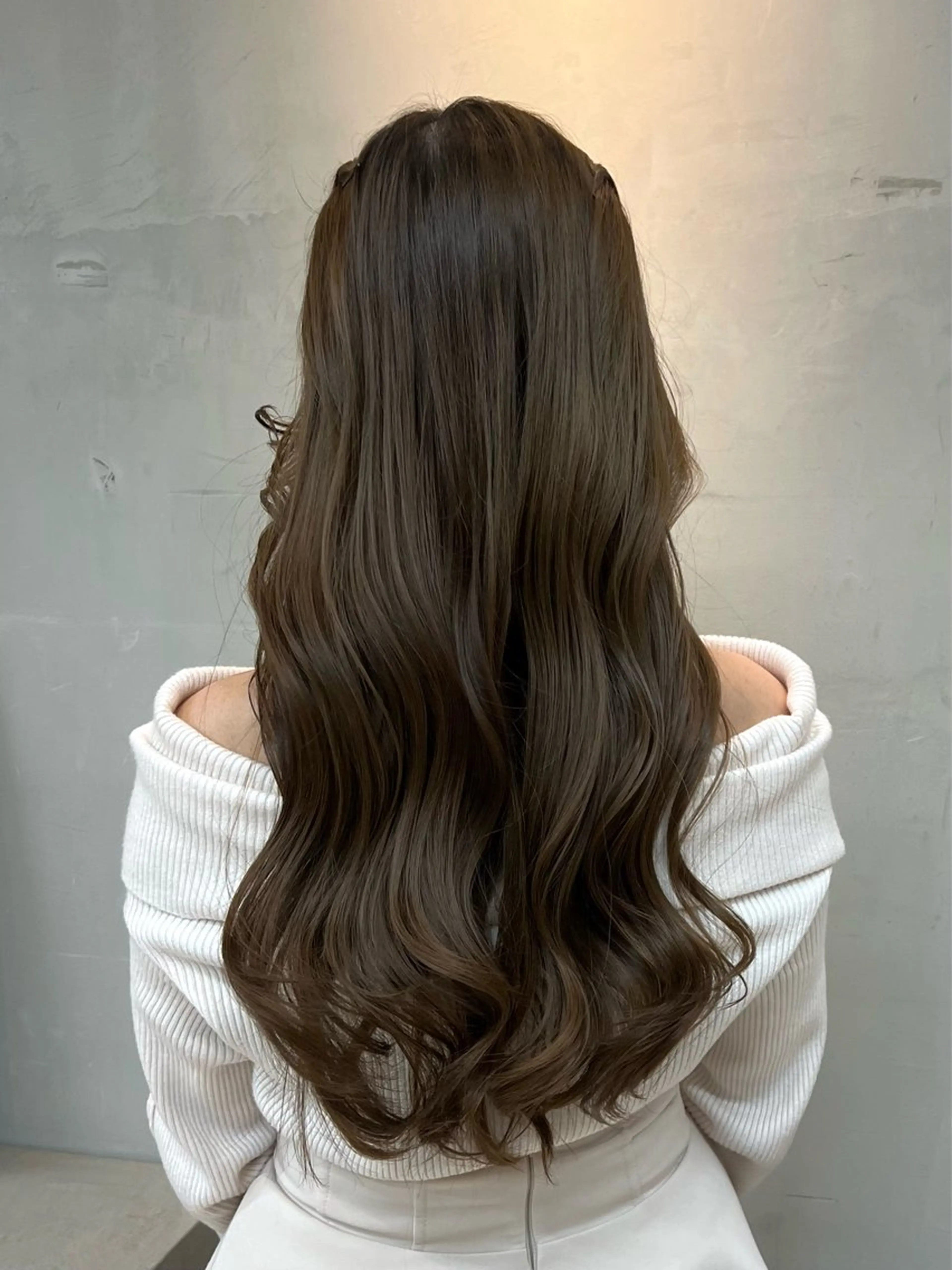 ロング カラー ベージュカラー オリーブベージュ ヘアカラー トリートメント mee.所属・透明感カラー /あづき⭐️のヘアスタイル