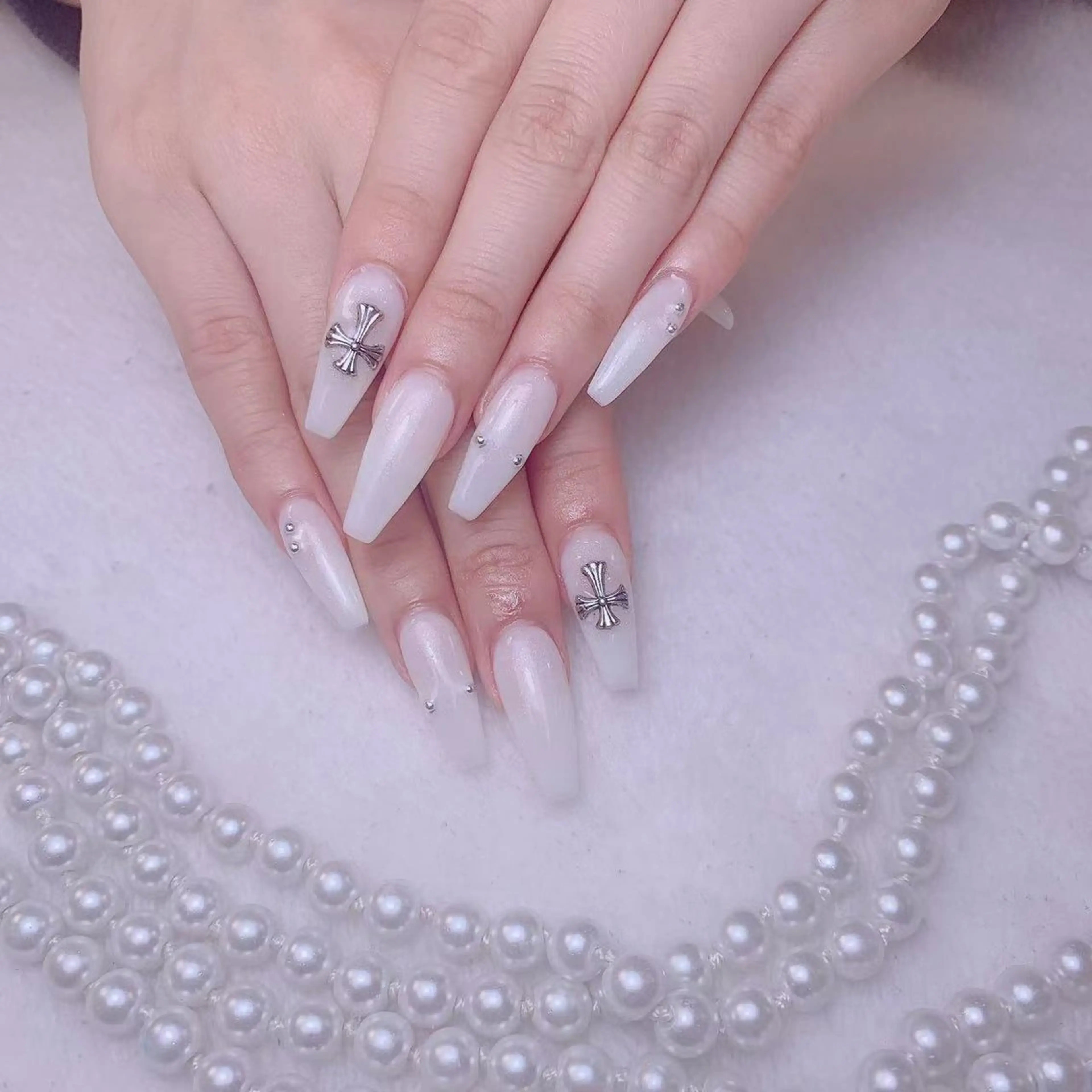 ネイル 長さ出し ネイルチップ Amina nail salonのネイルデザイン