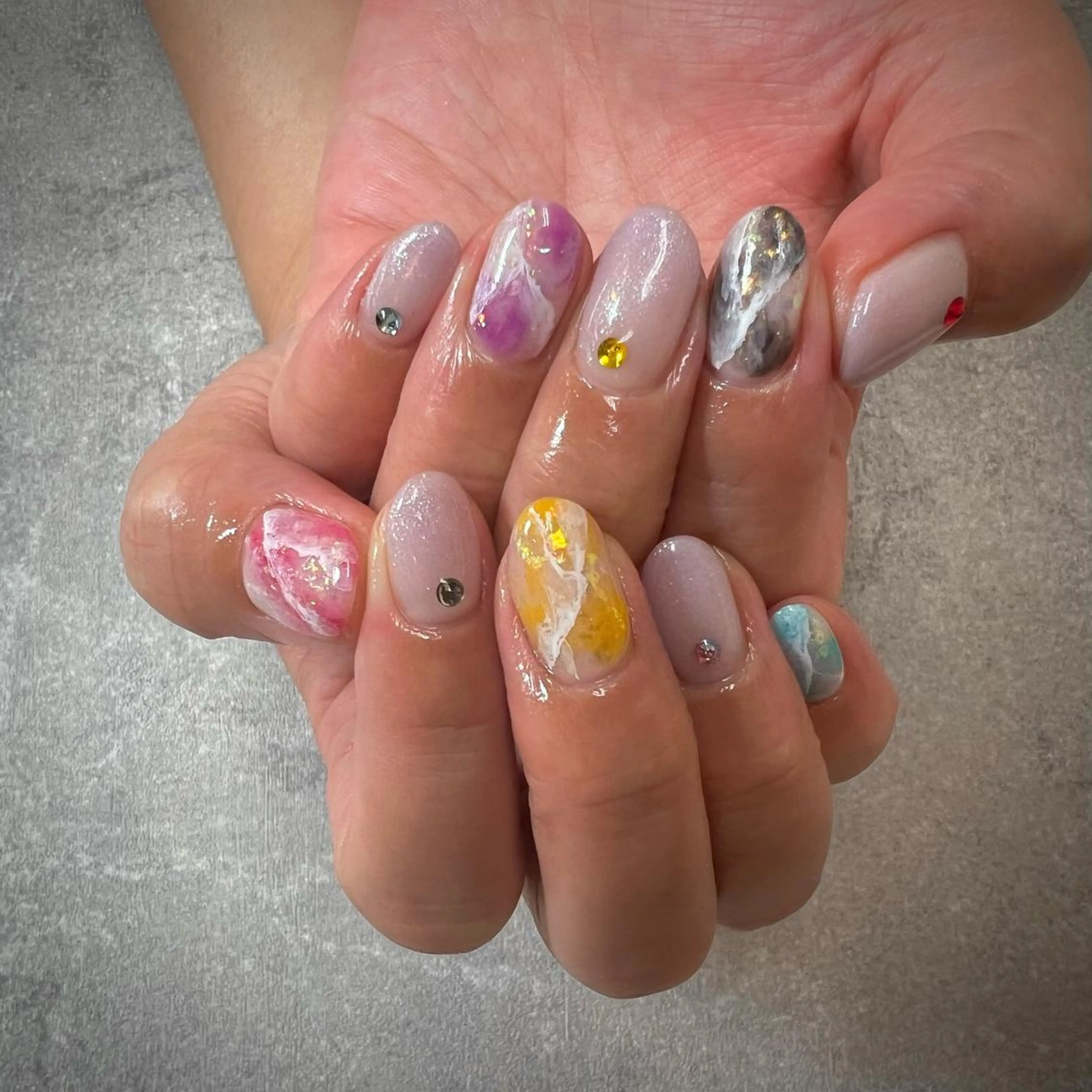 ネイル フットネイル フレンチネイル ジェルネイル ガラスフレンチ グラデーション YAGAWA NAOのネイルデザイン