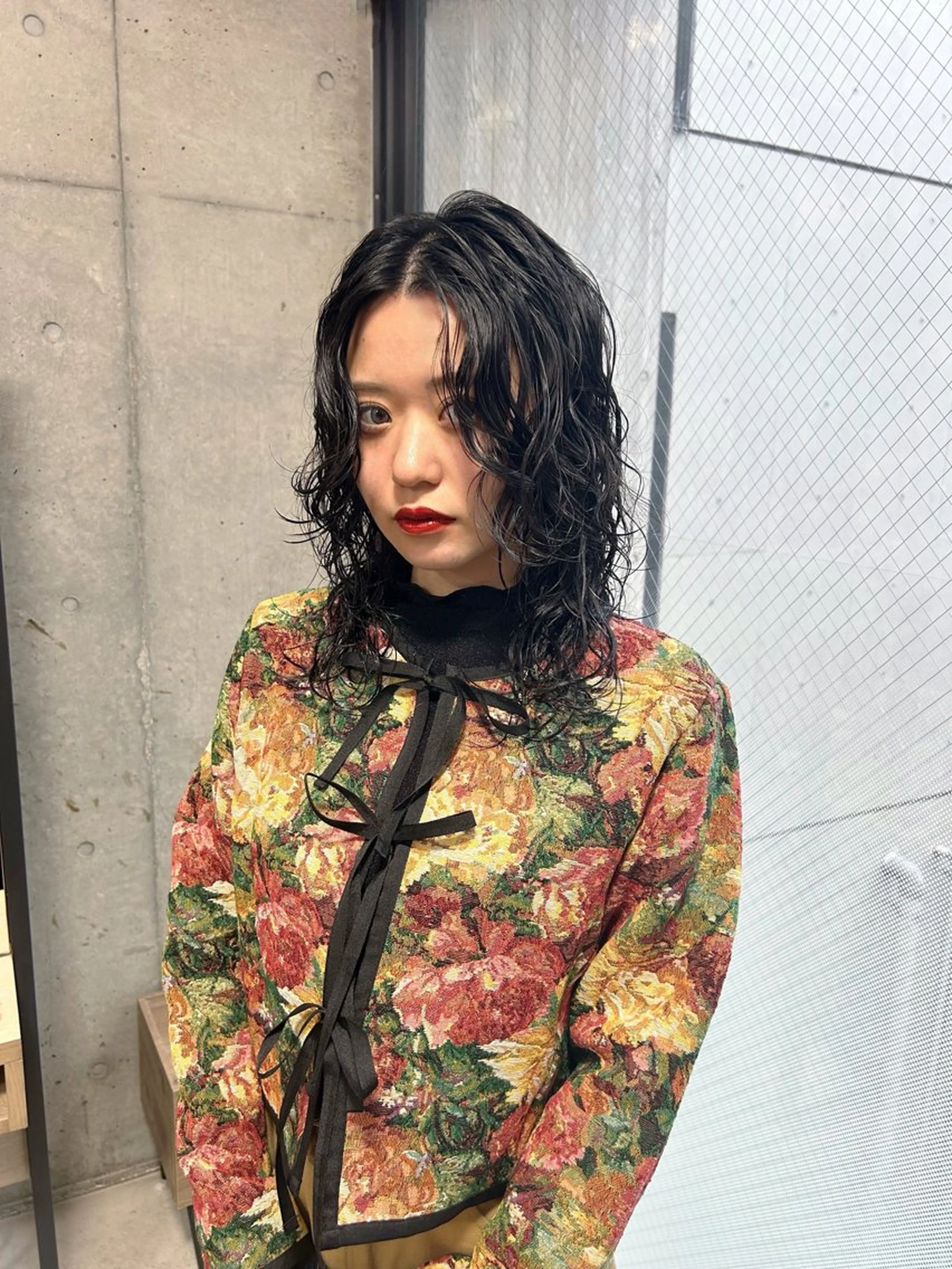 ミディアム ミディアムパーマ レイヤーカット ボブ／ショート／ ももかのヘアスタイル