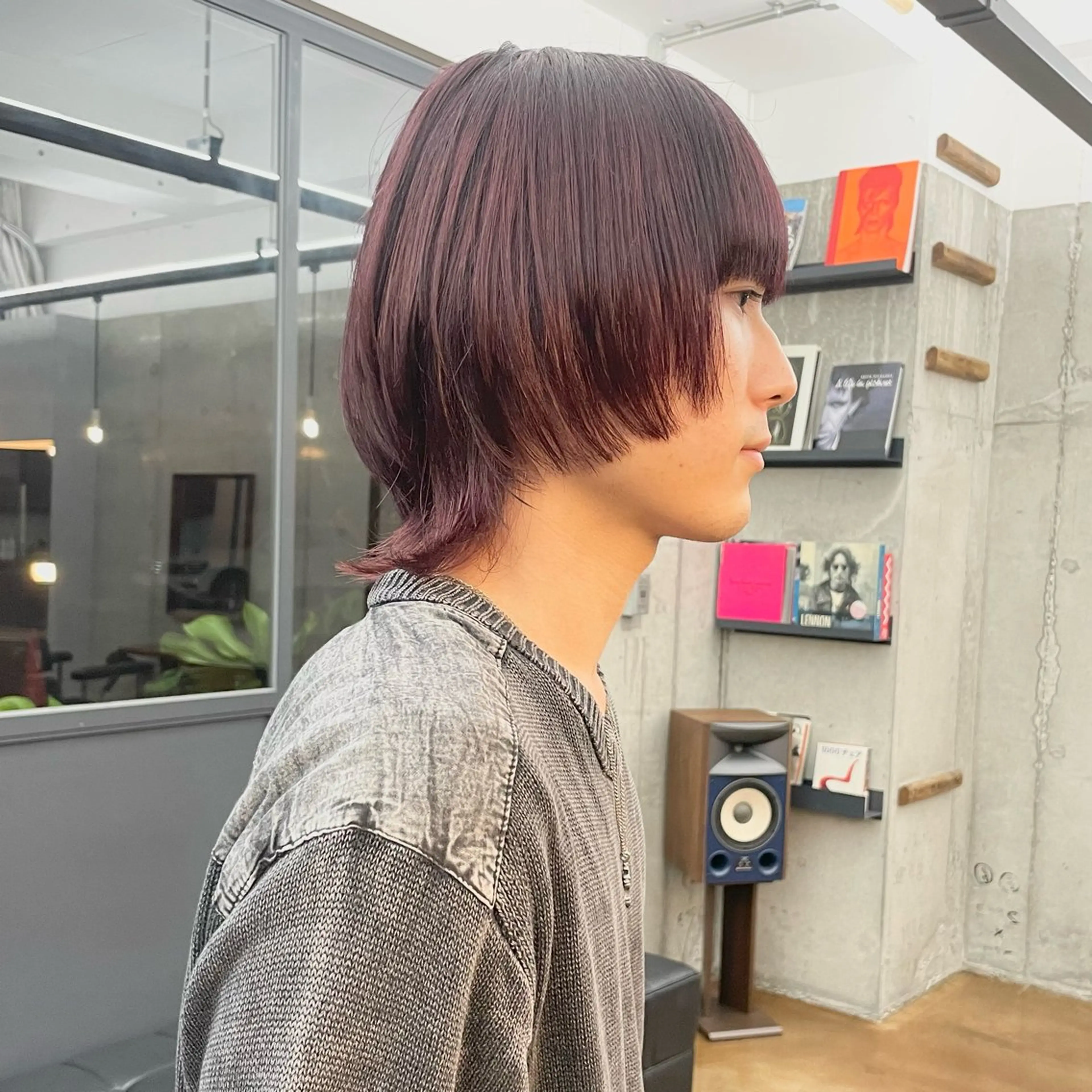 ショート カラー メンズ メンズブリーチ メンズウルフカット ブリーチ レッドカラー ショートヘア カット ヘアカラー トリートメント ヘアセット ✂︎ウルフ・ショート ✂︎MIKUNIのヘアスタイル