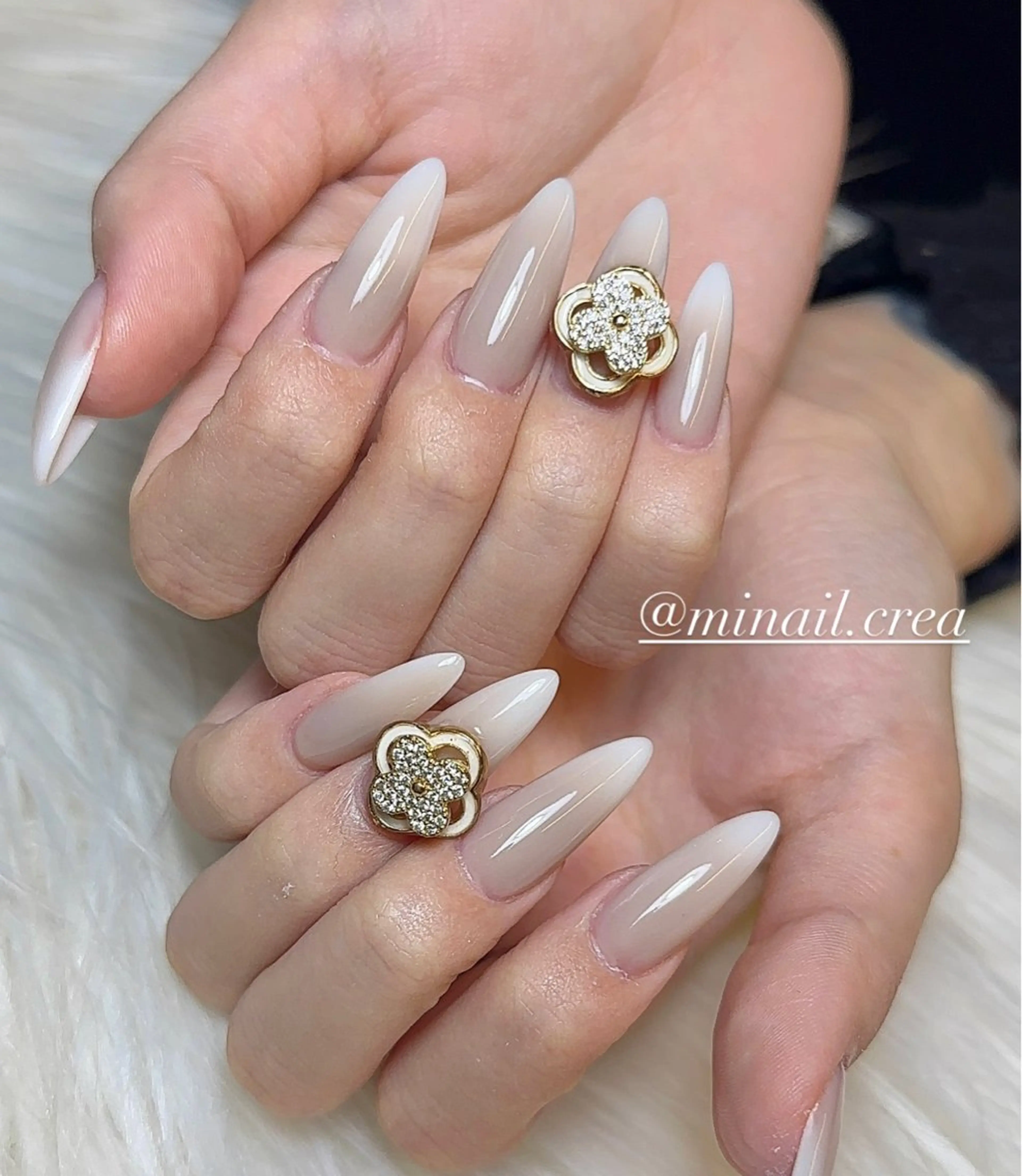 ネイル ブラウン ロングネイル スカルプネイル シンプルネイル ハンドネイル CRéA　-private nailsalon-所属・CReA nailのネイルデザイン