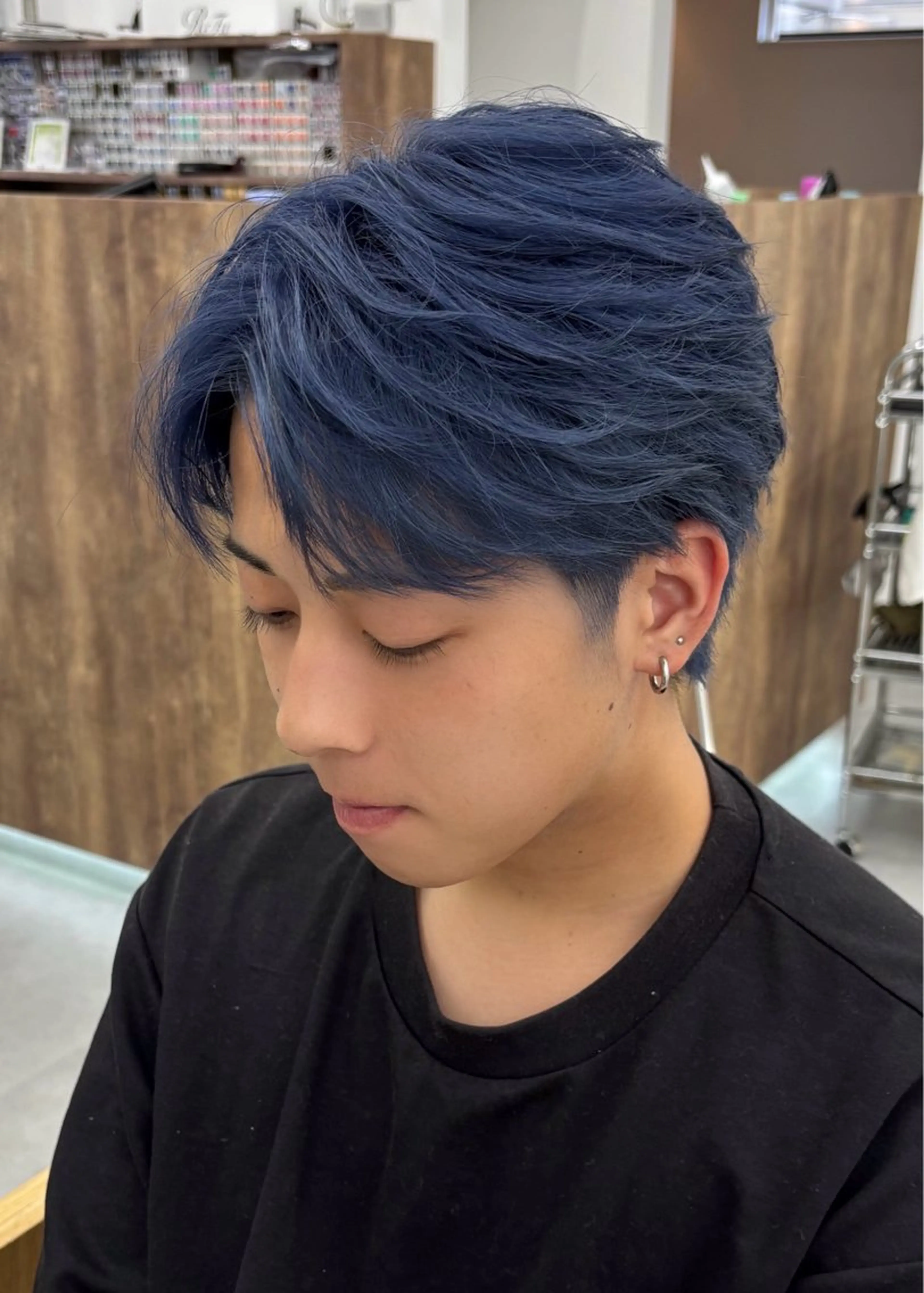 カラー パーマ メンズ ブルーカラー racil by rest plus【ラシル バイ レストプラス】所属・【メンズ特化！】 ryo9/10まで〜のヘアスタイル