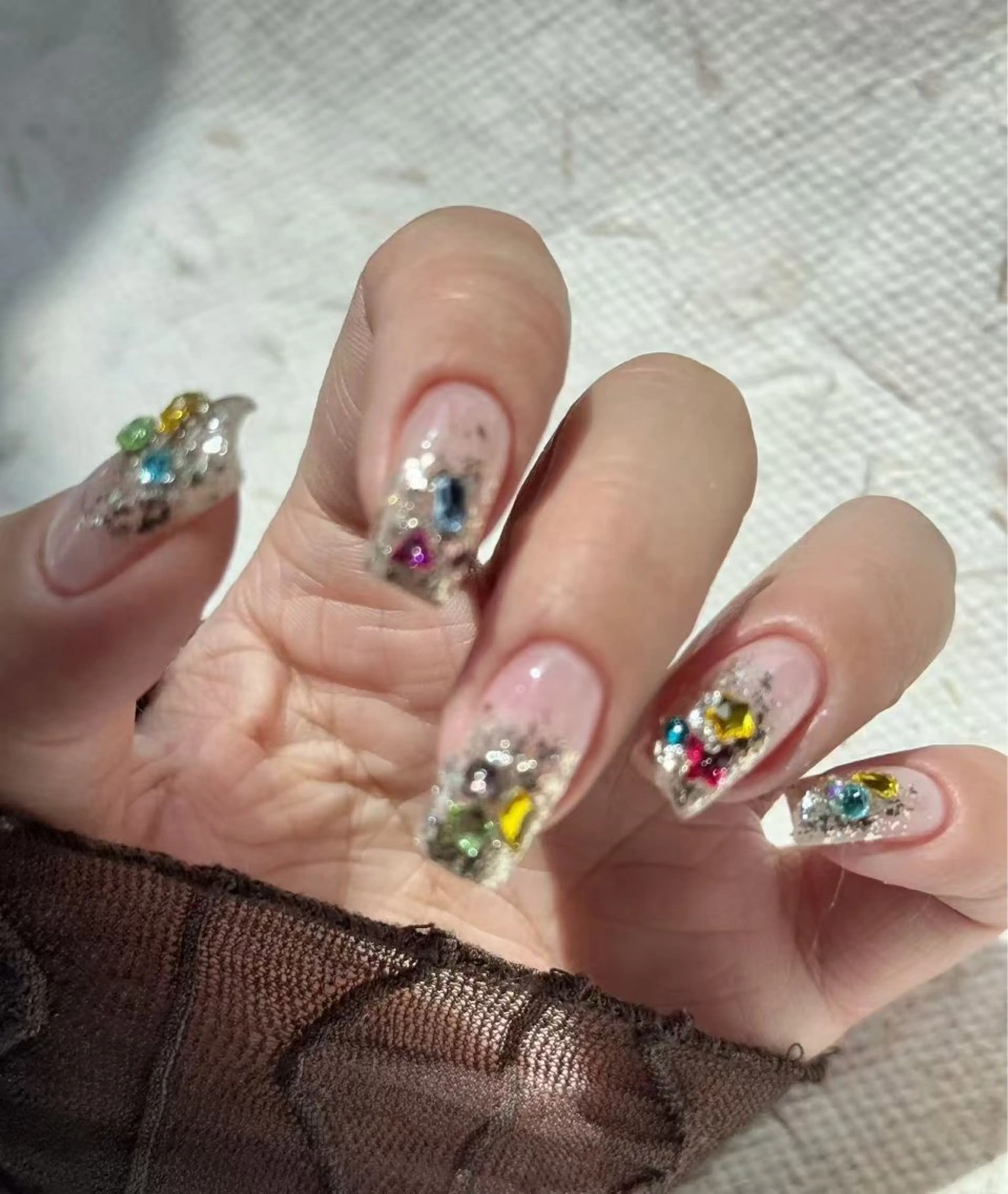 ネイル オーロラネイル フラワーネイル フットネイル フレンチネイル ジェルネイル ハンドネイル BabyYouMi ねねのネイルデザイン