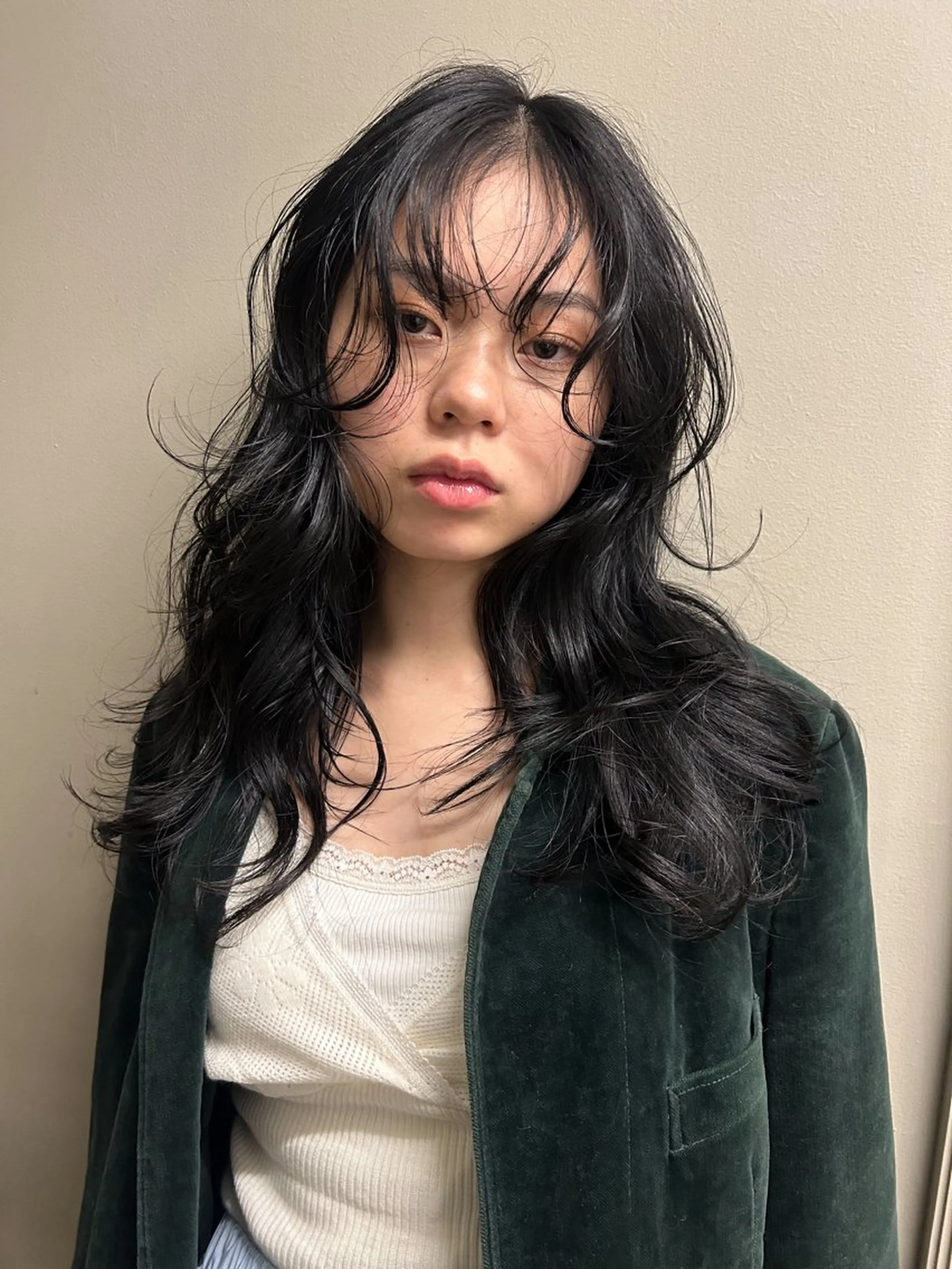 ロング カラー カット ヘアカラー トリートメント hen所属・心斎橋/レイヤー/ ブリーチ/モエのヘアスタイル