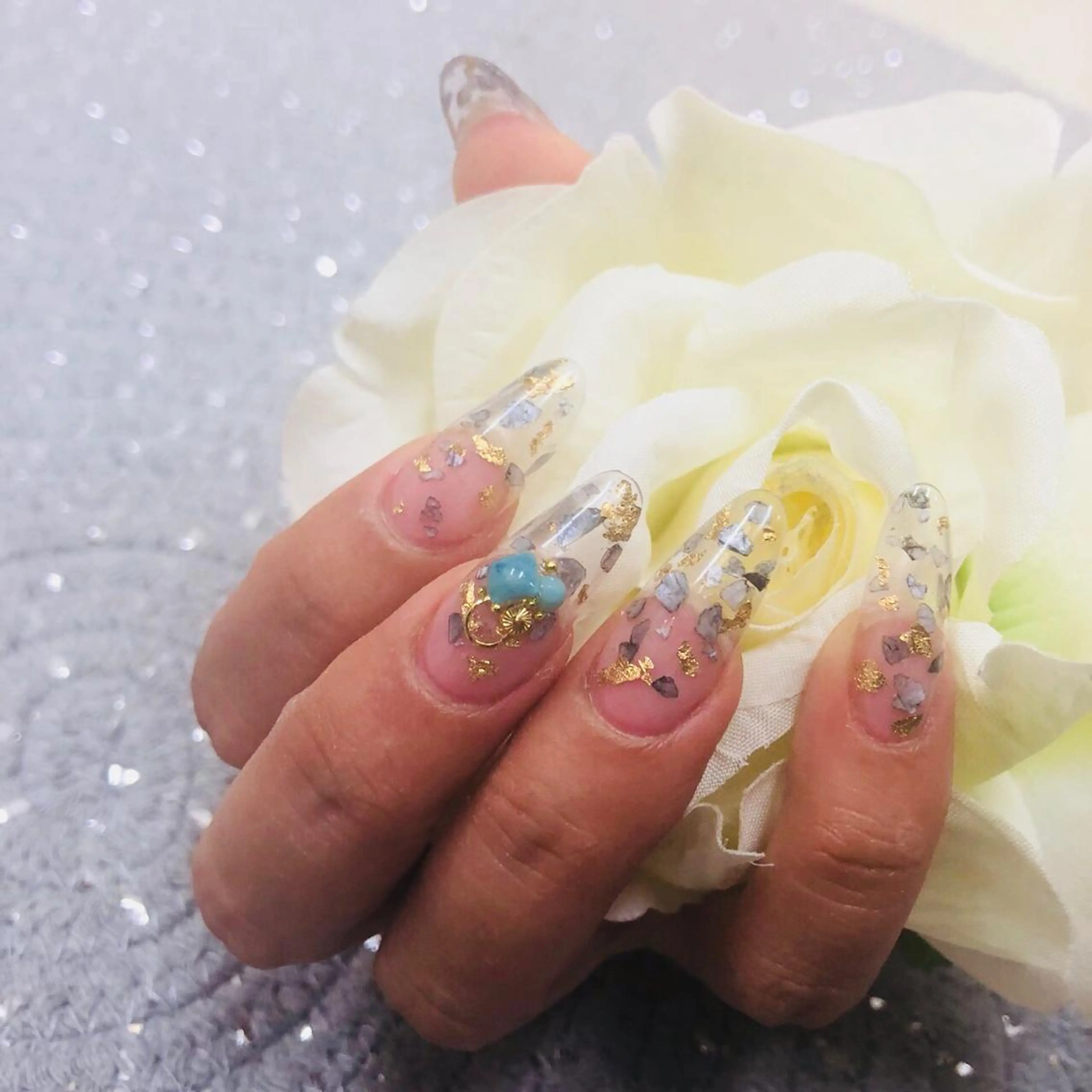 ネイル アートネイル スカルプネイル ストーンネイル ハンドネイル 石原 夕華のネイルデザイン