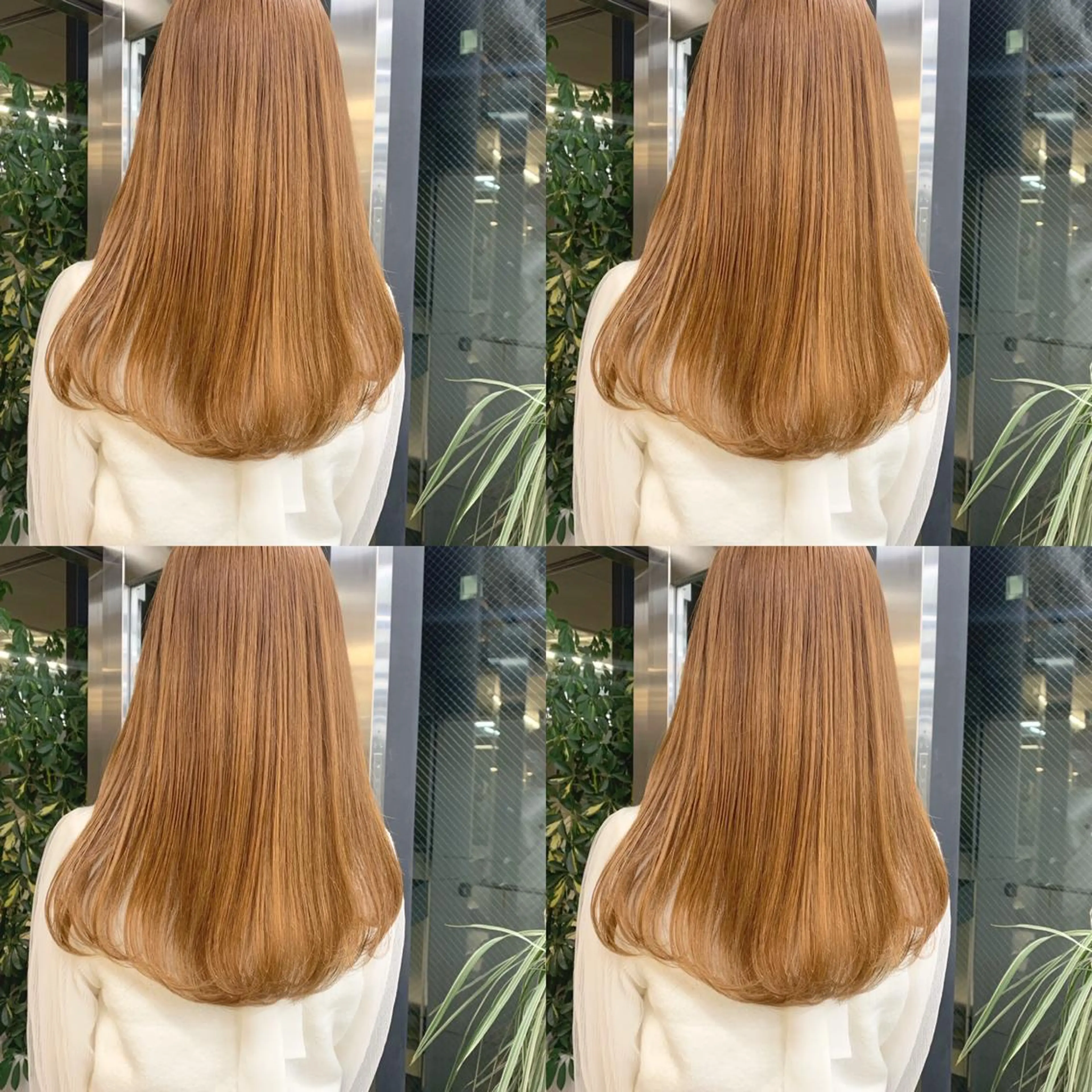 セミロング カラー 透明感/オリーブ/ グレージュ/YUKAのヘアスタイル