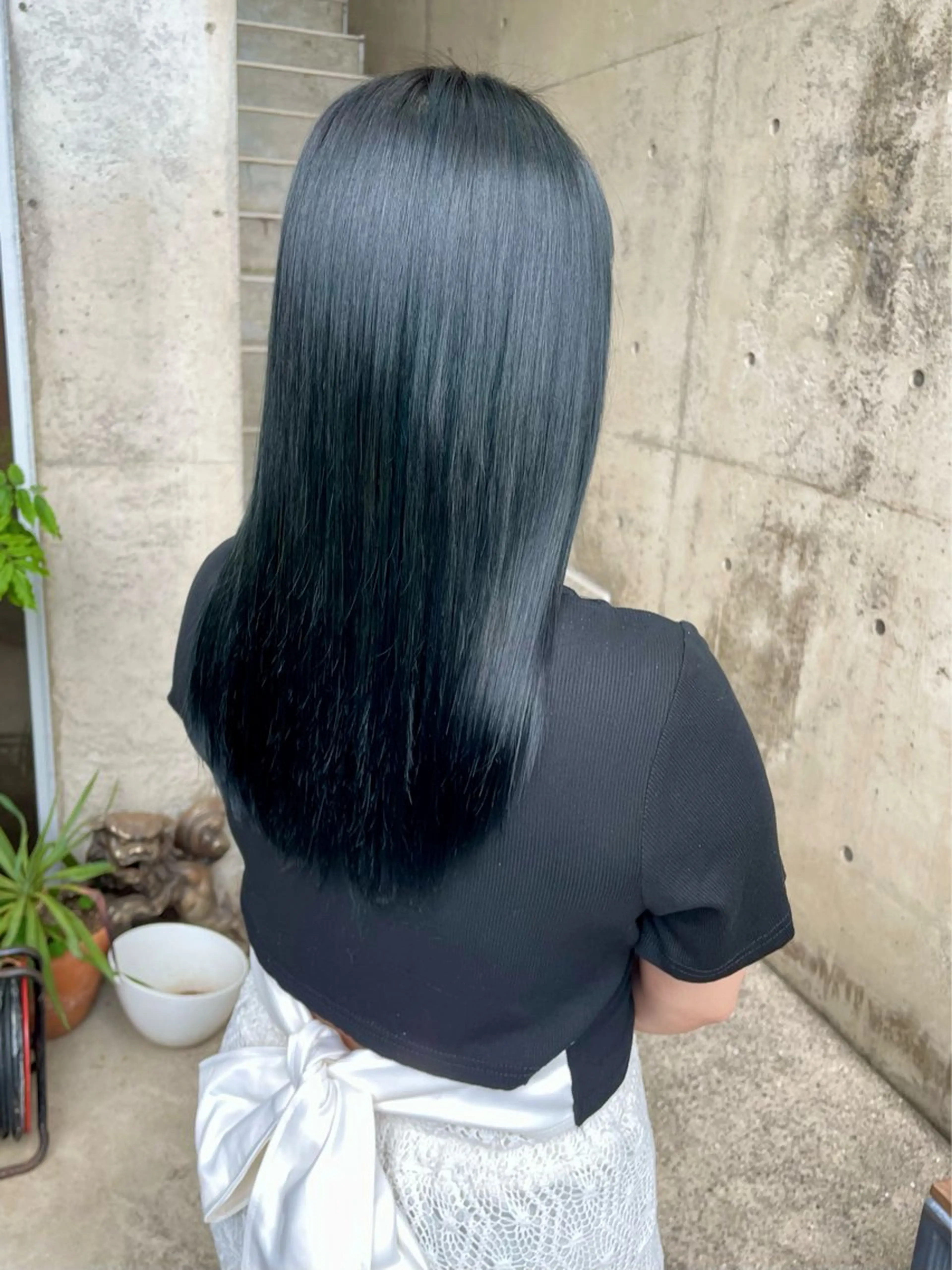 ロング カラー ブルーカラー カット ヘアカラー トリートメント hair  design  ALBERO所属・日高 香織のヘアスタイル