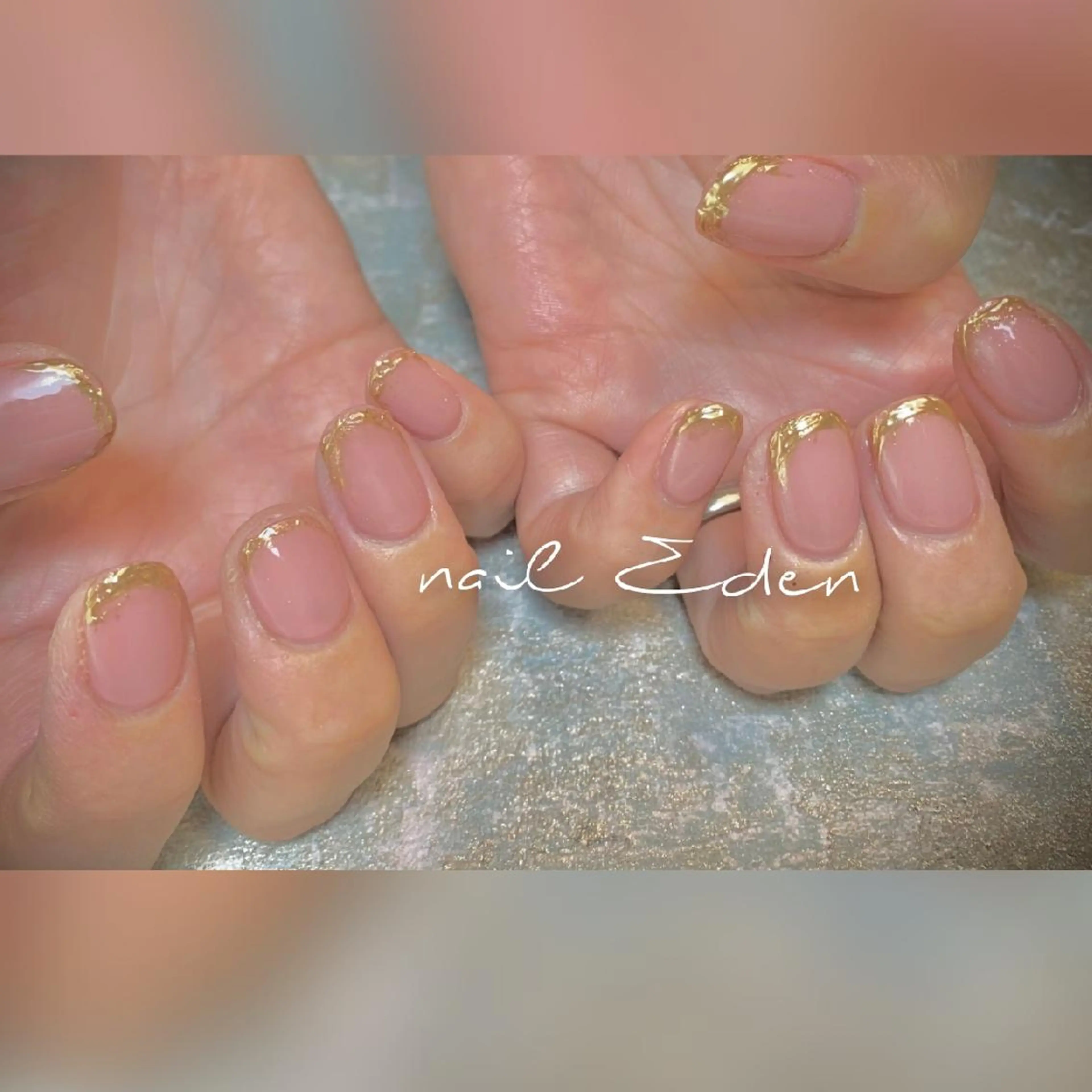 ネイル 持ち込み ピンク ハンドネイル ハンドケア Eden　private nail saron所属・Eden ♾️のネイルデザイン