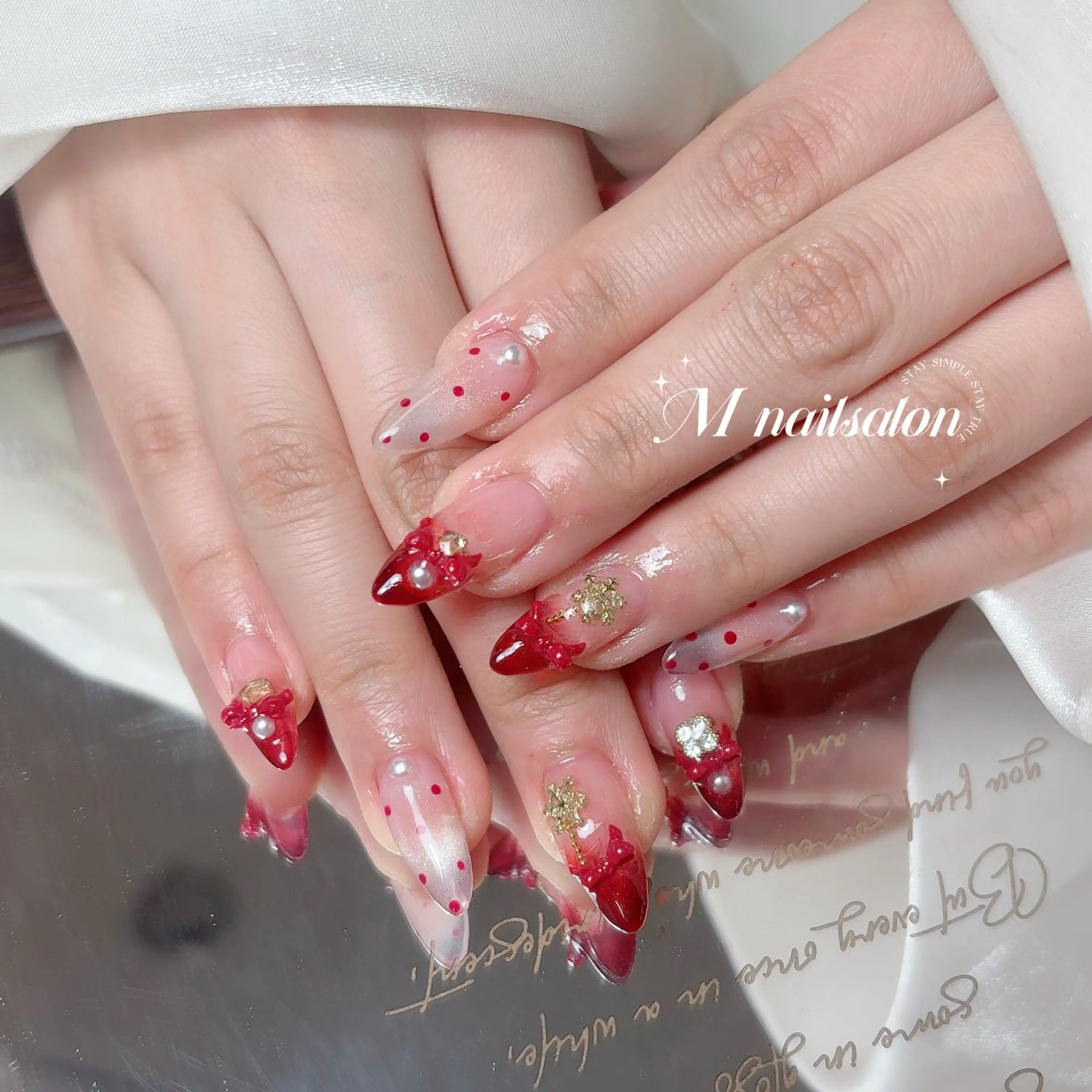 ネイル ハンドネイル M🌷nail 長さだし専門店のネイルデザイン