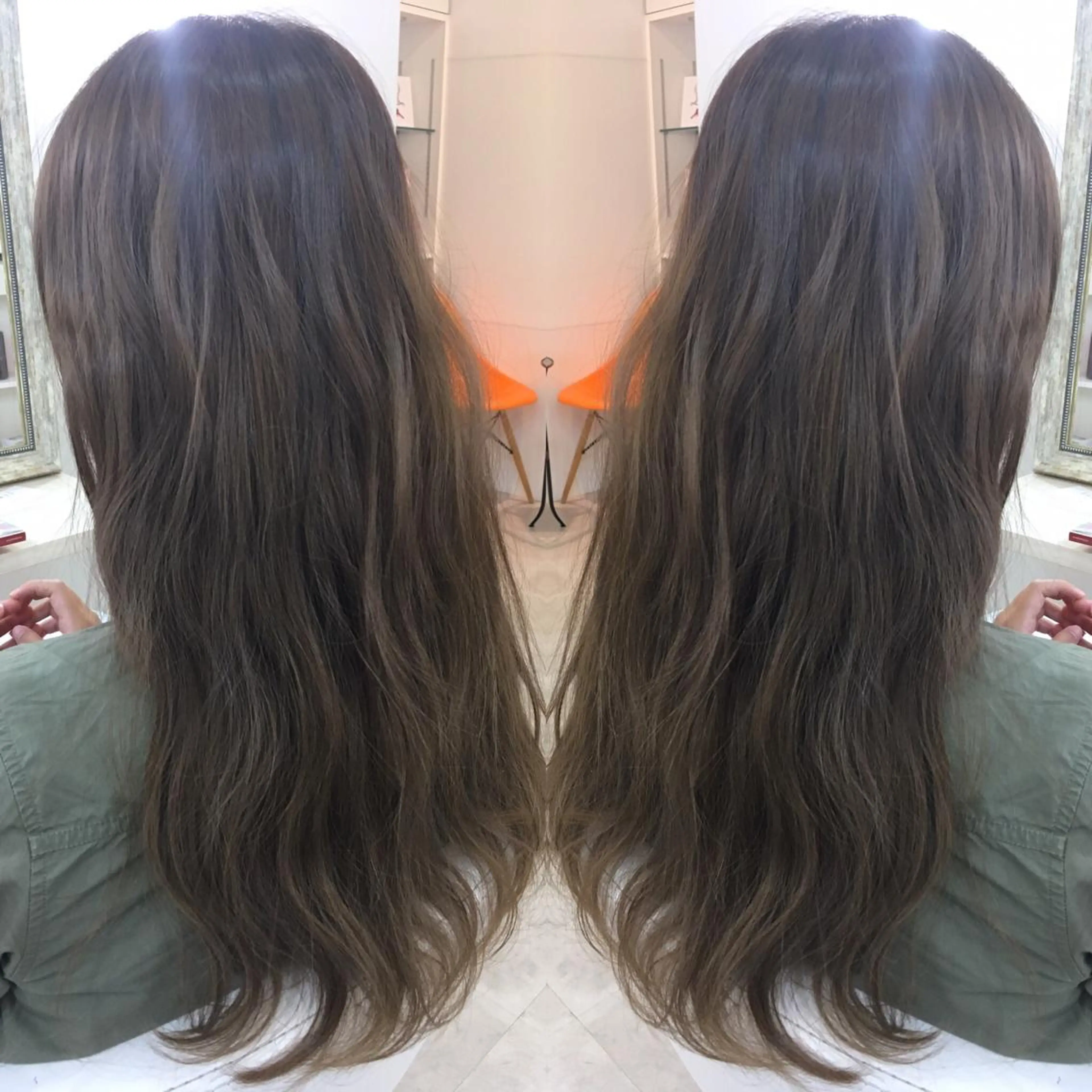 セミロング ロング カラー 髪質改善 中川　翔のヘアスタイル